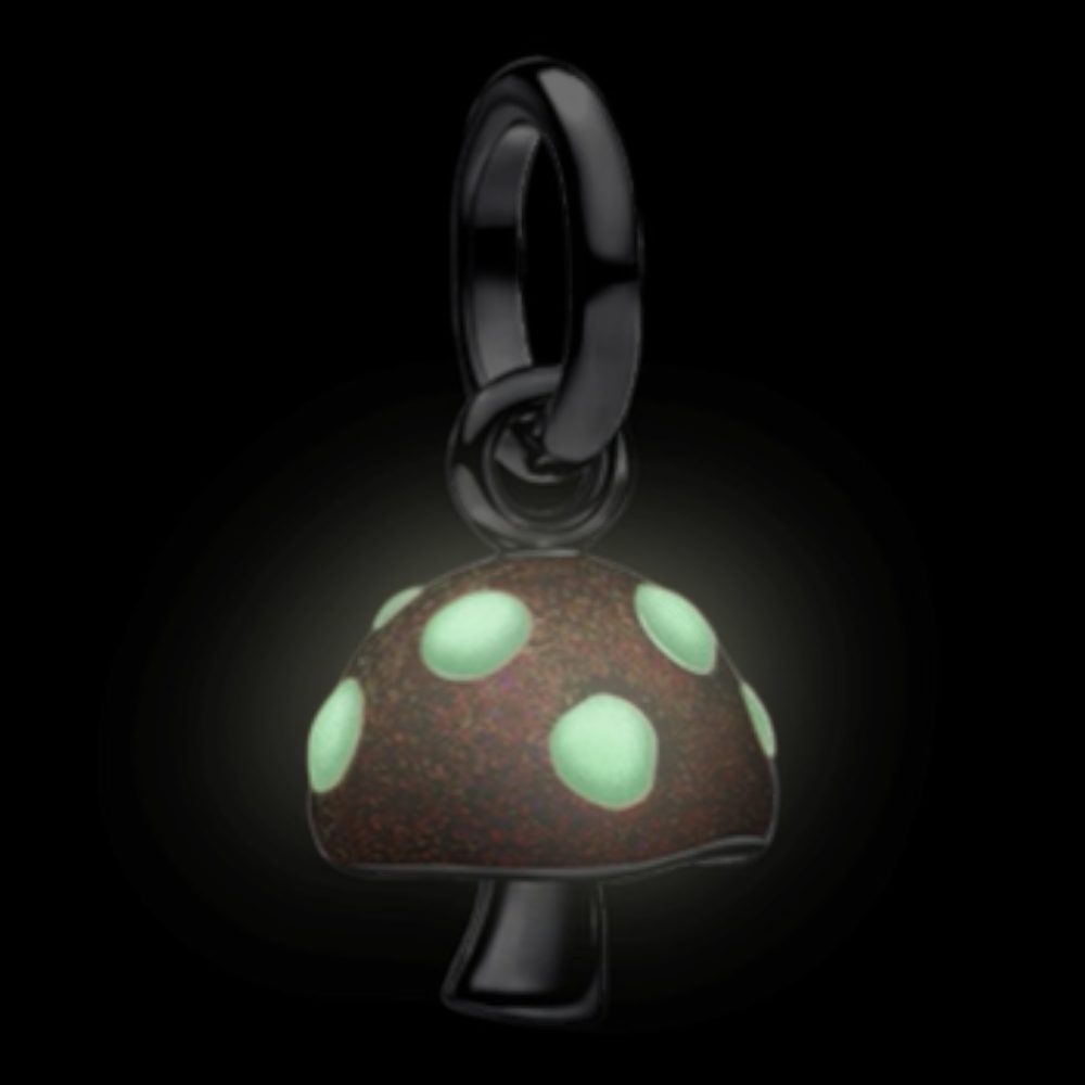 Pandora Charm-Einhänger 794376C01, leuchtet, Pilz, Rot