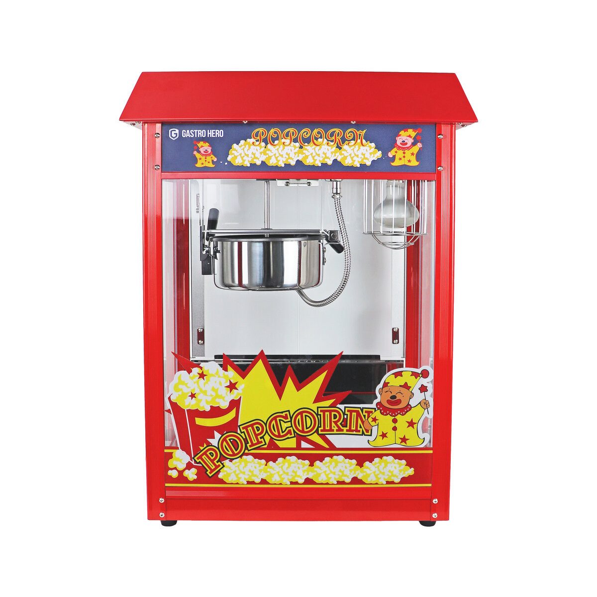 GastroHero Popcornmaschine Popcorn Maker 5 kg/h - Gastro - Party - Event, Popcornautomat, schwenkbarer Kessel, 3 Min. pro Portion – Bild 4 von 5