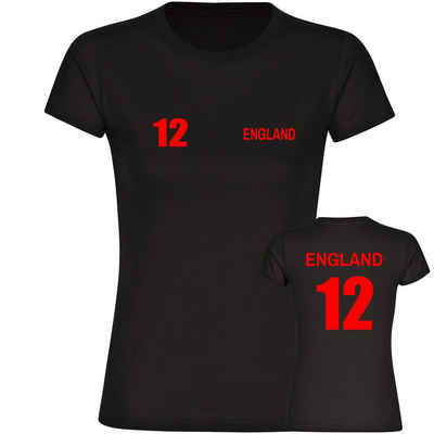 multifanshop T-Shirt Damen England - Trikot 12 - Frauen