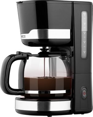 ECG Filterkaffeemaschine KP 2115, 1,5l Kaffeekanne, Permanentfilter, bis zu 12 Tassen Kaffee, Herausnehmbarer, waschbarer Nylonfilter
