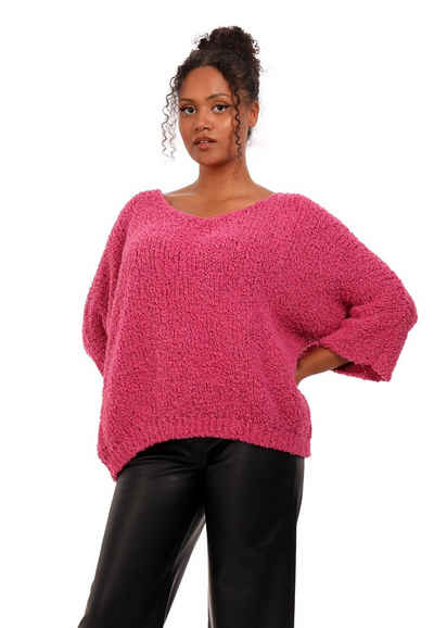 YC Fashion & Style Strickpullover »Damen Winter Pullover Grobstrick Pulli One Size mit V-Ausschnitt« (1-tlg) casual