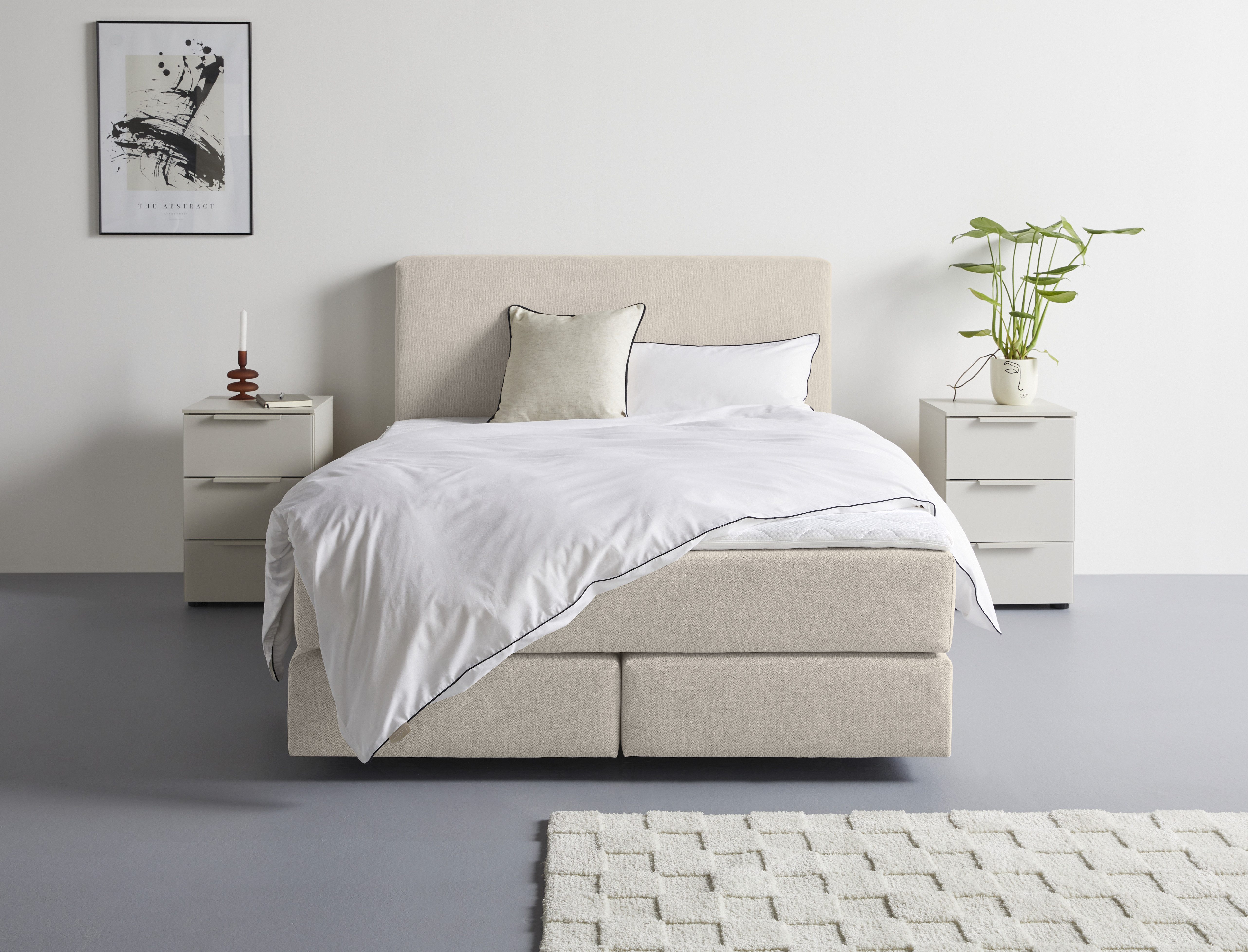 LeGer Home by Lena Gercke Boxspringbett Zalia erhältlich in verschiedenen Breiten, inkl. Toppper, wahlweise mit Bonnell- oder 7-Zonen-Tonnentaschenfederkern