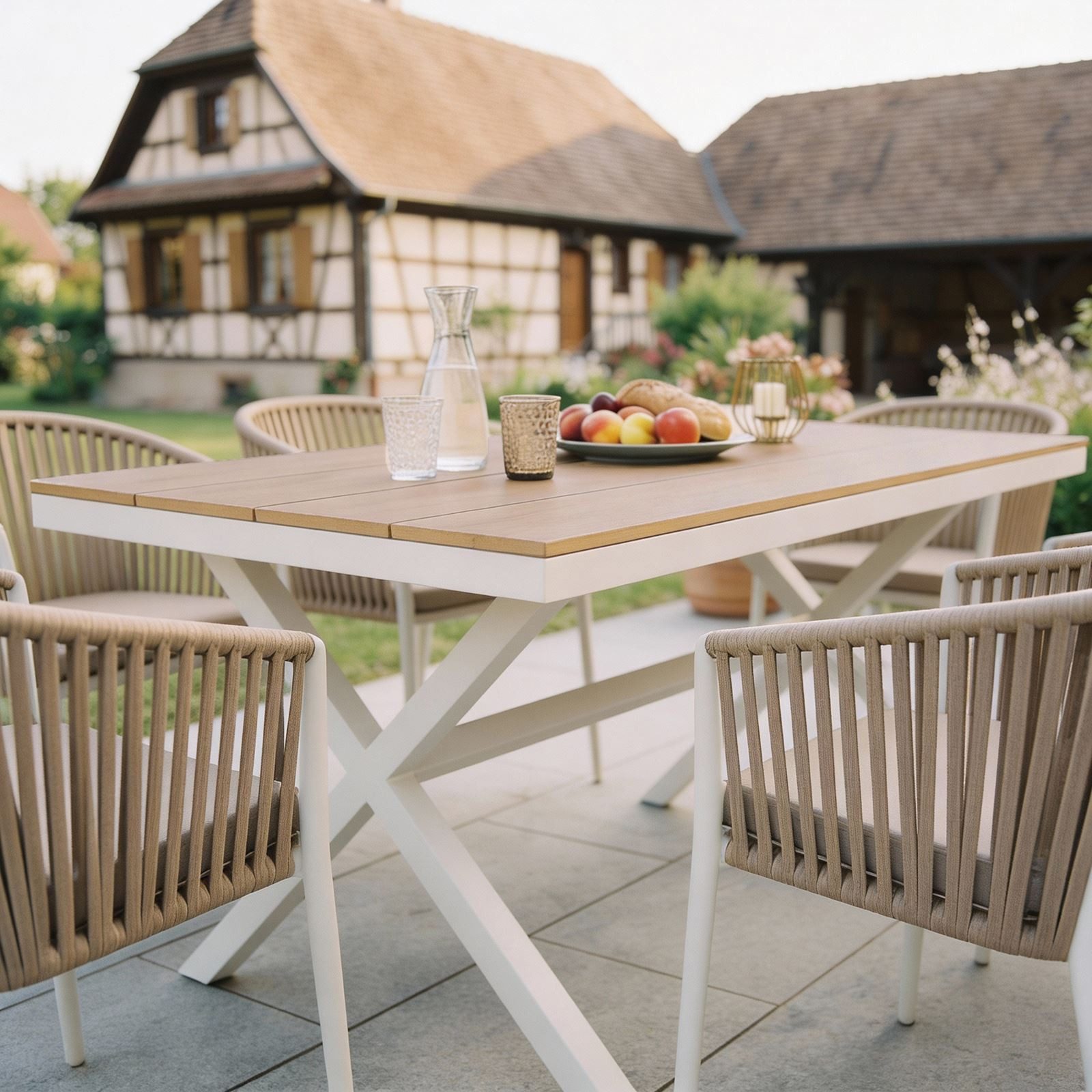 IDIMEX Garten-Essgruppe ISOLA, Gartenmöbel Set 6 Personen wetterfest aus Al günstig online kaufen