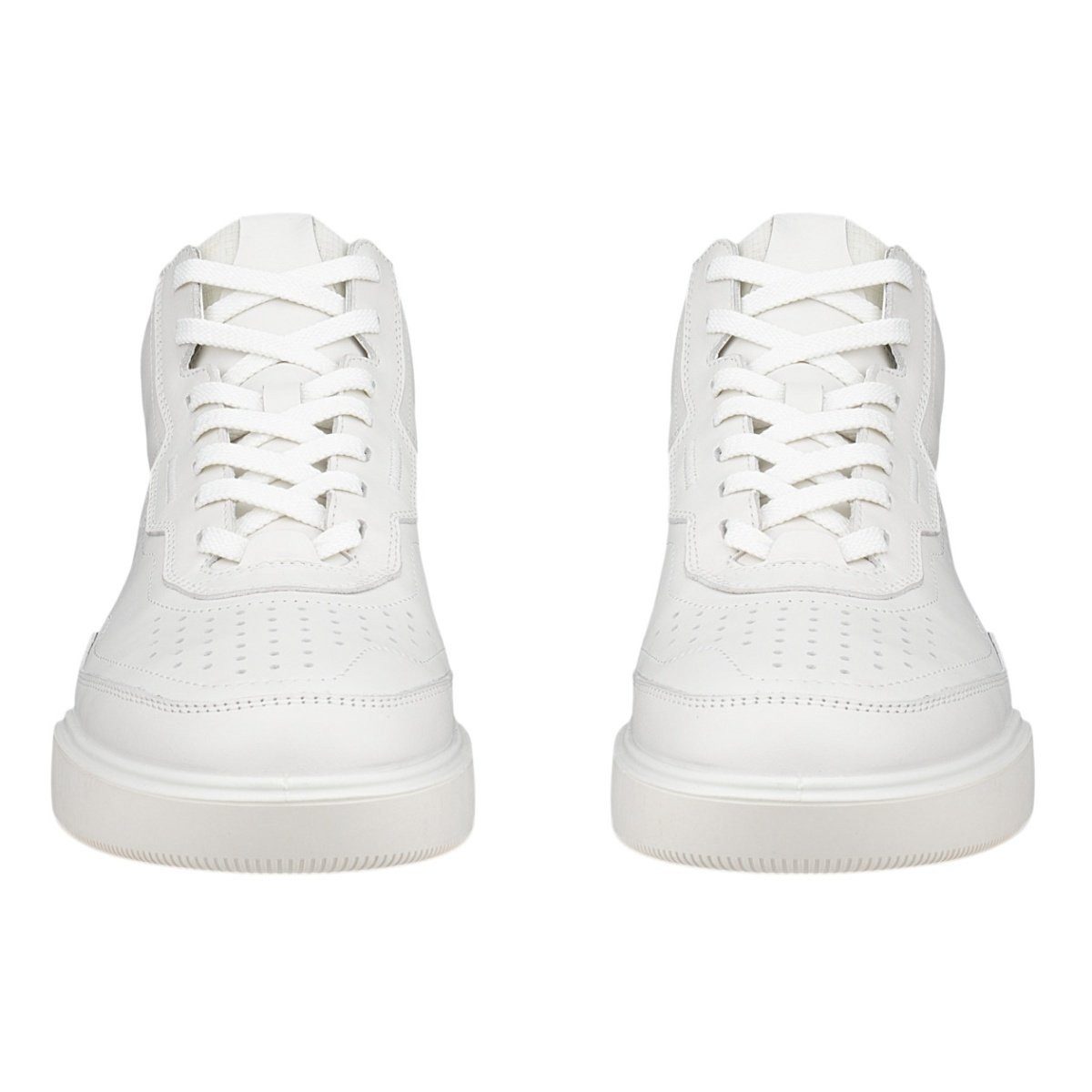 Ecco Alltag-Travelschuhe Street Court High-Top (Premium-Leder) weiss Damen günstig online kaufen