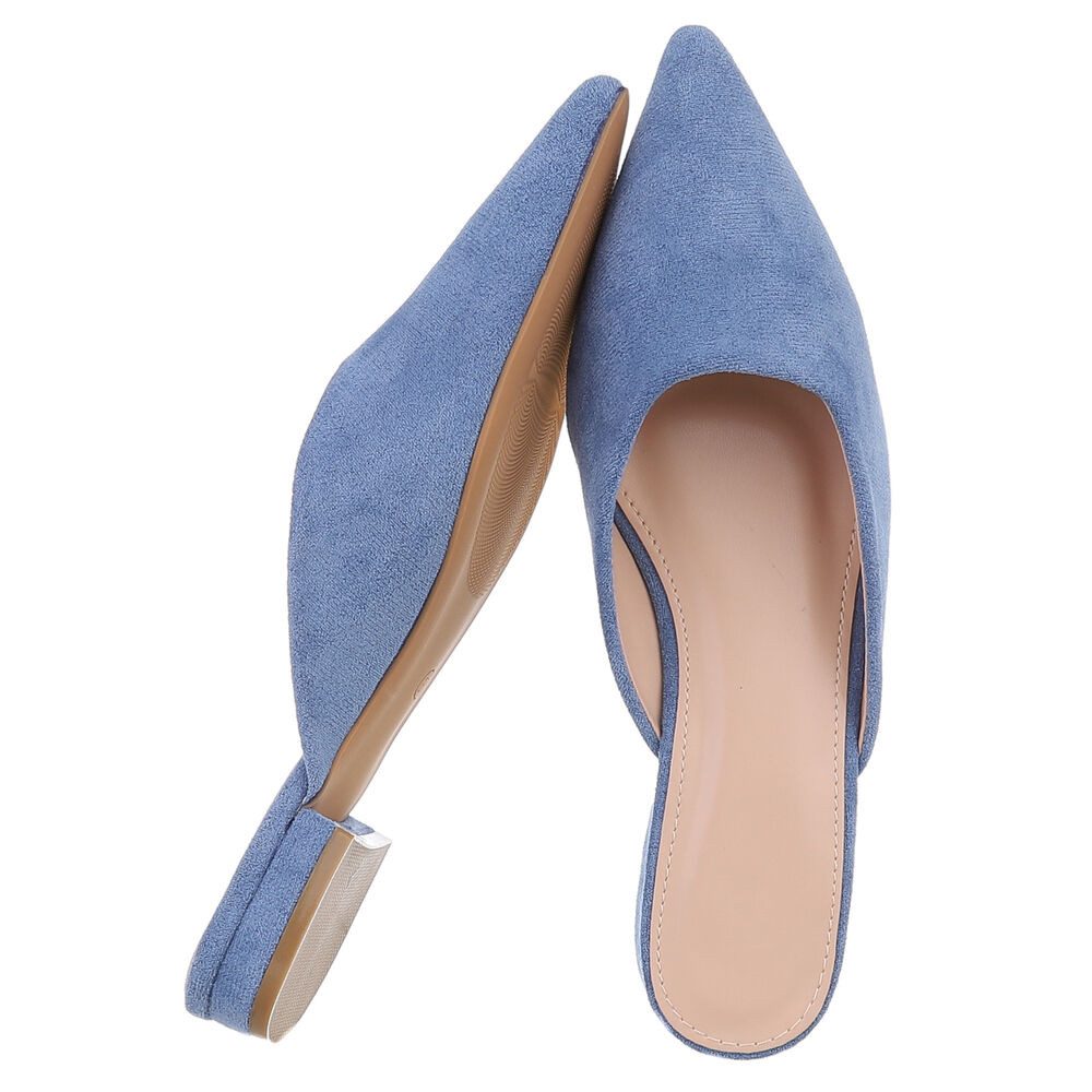 Ital-Design Elegante Slipper aus Wildlederimitat für Damen Pantolette (8937 günstig online kaufen