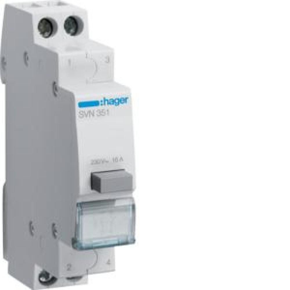 Verteiler Hager Taster 16A 1S+1Ö 230V AC 1PLE SVN351