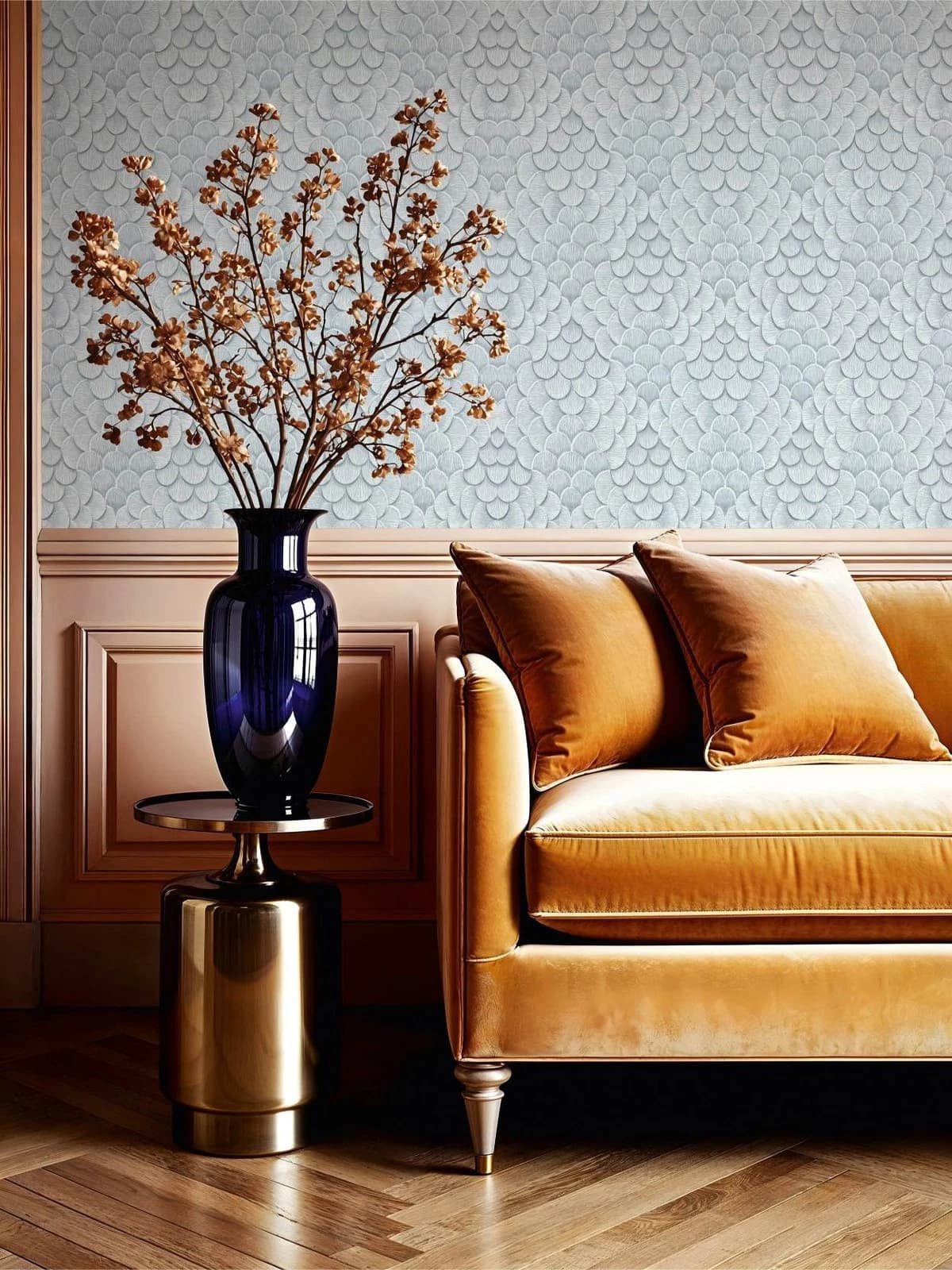Marburg Vliestapete Abstrakt Floral 3D-Optik Hellblau 35813 Fashion Icon