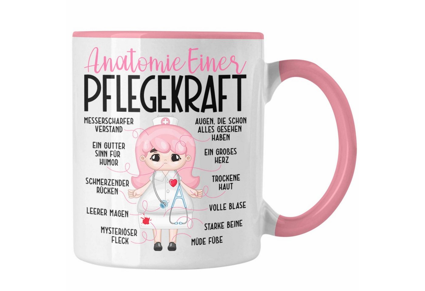 Trendation Tasse Pflegefachkraft Tasse Geschenk Anatomie Einer Pflege Frauen Pflegerin