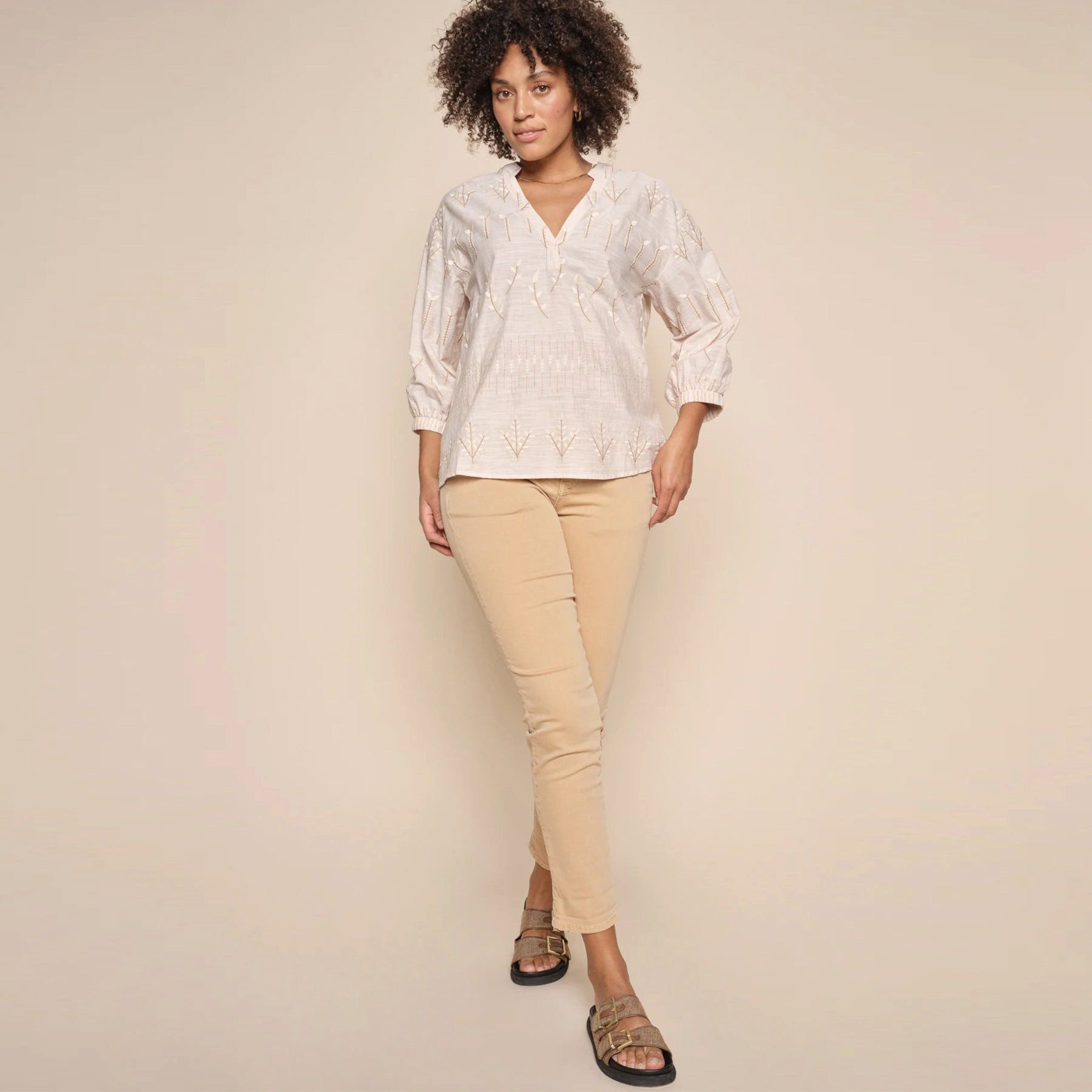 Mos Mosh Chinohose MOS MOSH Chino-Hose CELESTE aus Baumwolle - Braun