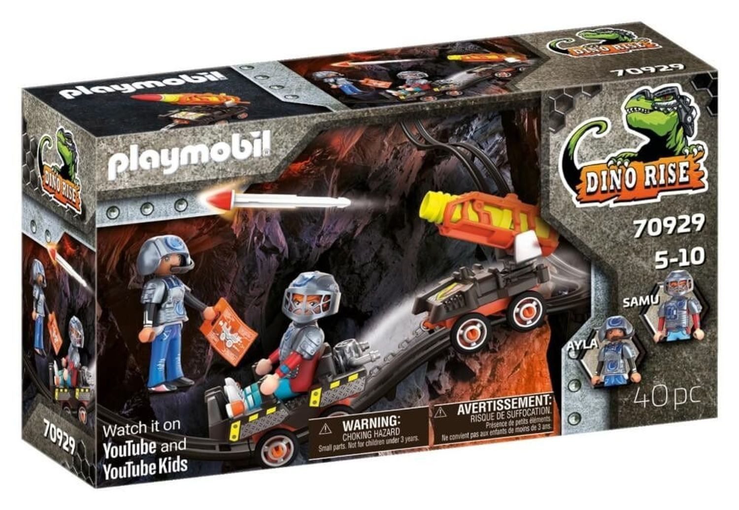 Playmobil® Dino Rise Dino Mine Raketenkart Konstruktions-Spielset, (Dino Mine Raketenkart), Made in Europe