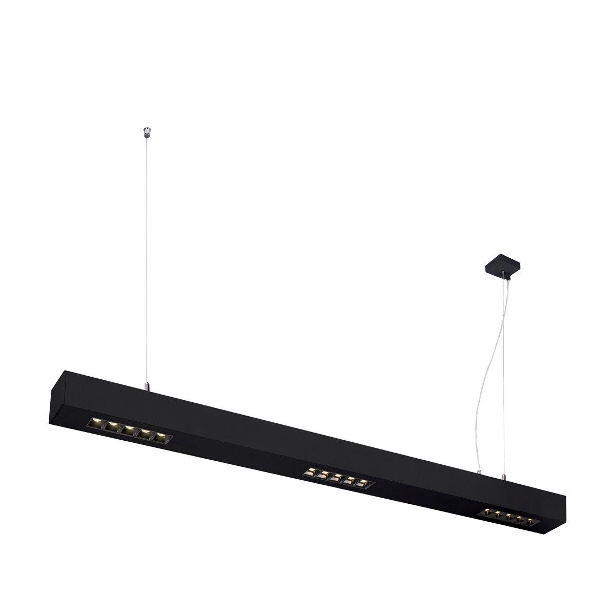 SLV Pendelleuchte LED Pendelleuchte Q-Line in Schwarz 3x15W 4000K, LED