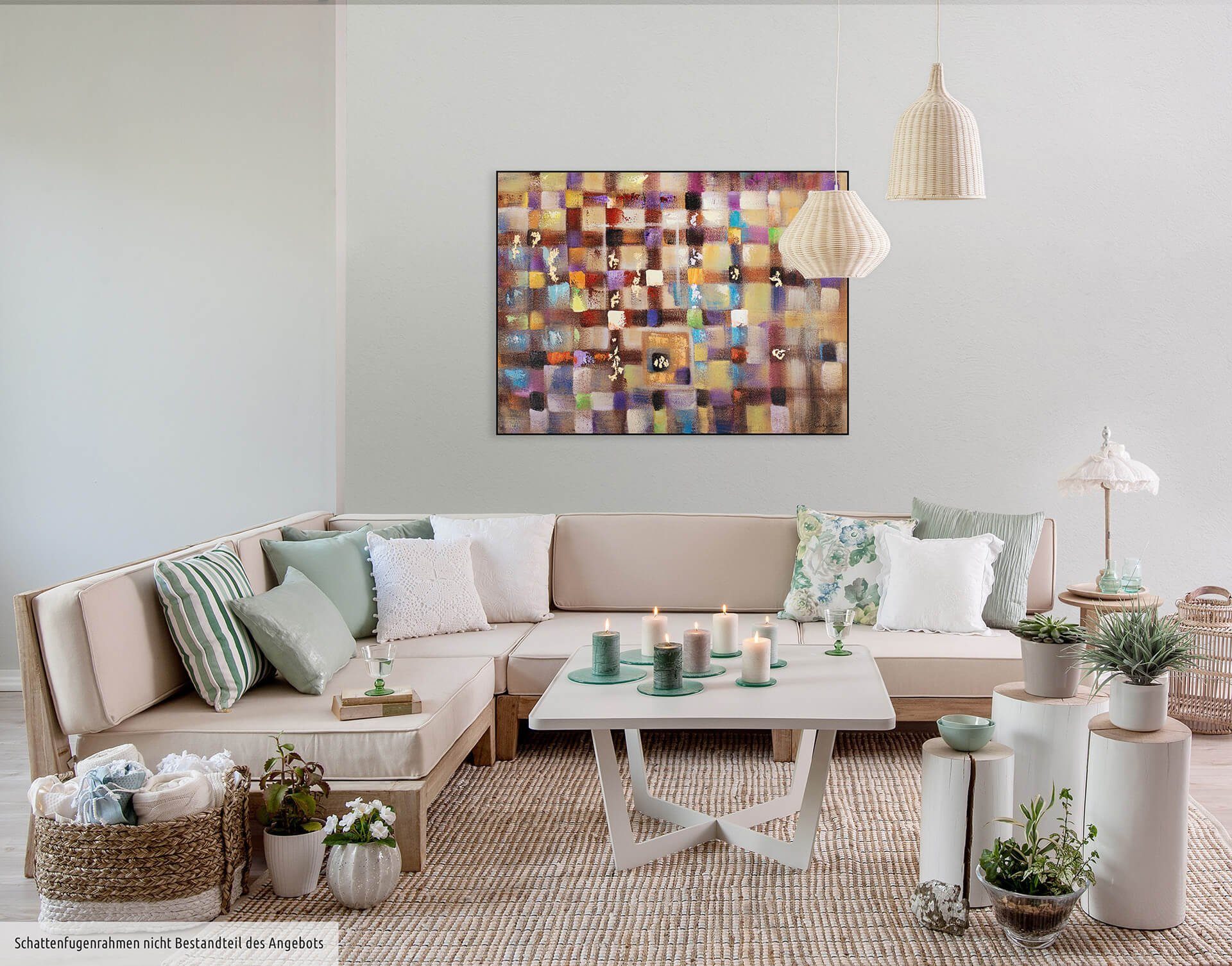 HANDGEMALT cm, 100x75 Wandbild KUNSTLOFT Leinwandbild 100% Wohnzimmer Choice Gemälde of Perspective