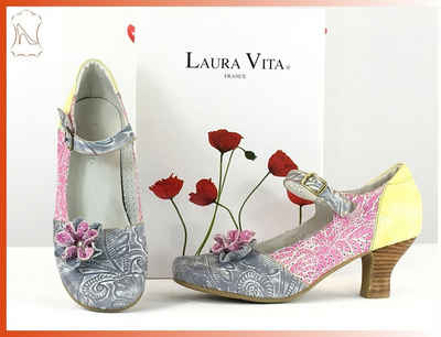 LAURA VITA »Laura Vita Damen Pumps grau/rose/gelb, 6,5 cm« Pumps