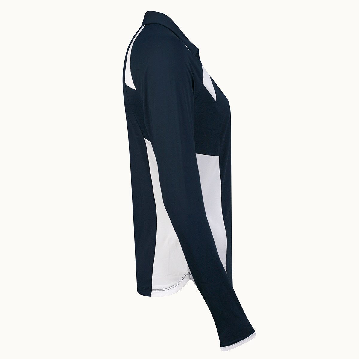 Original Penguin Poloshirt Original Penguin Golf Polo Colorblock Longsleeve Navy Damen