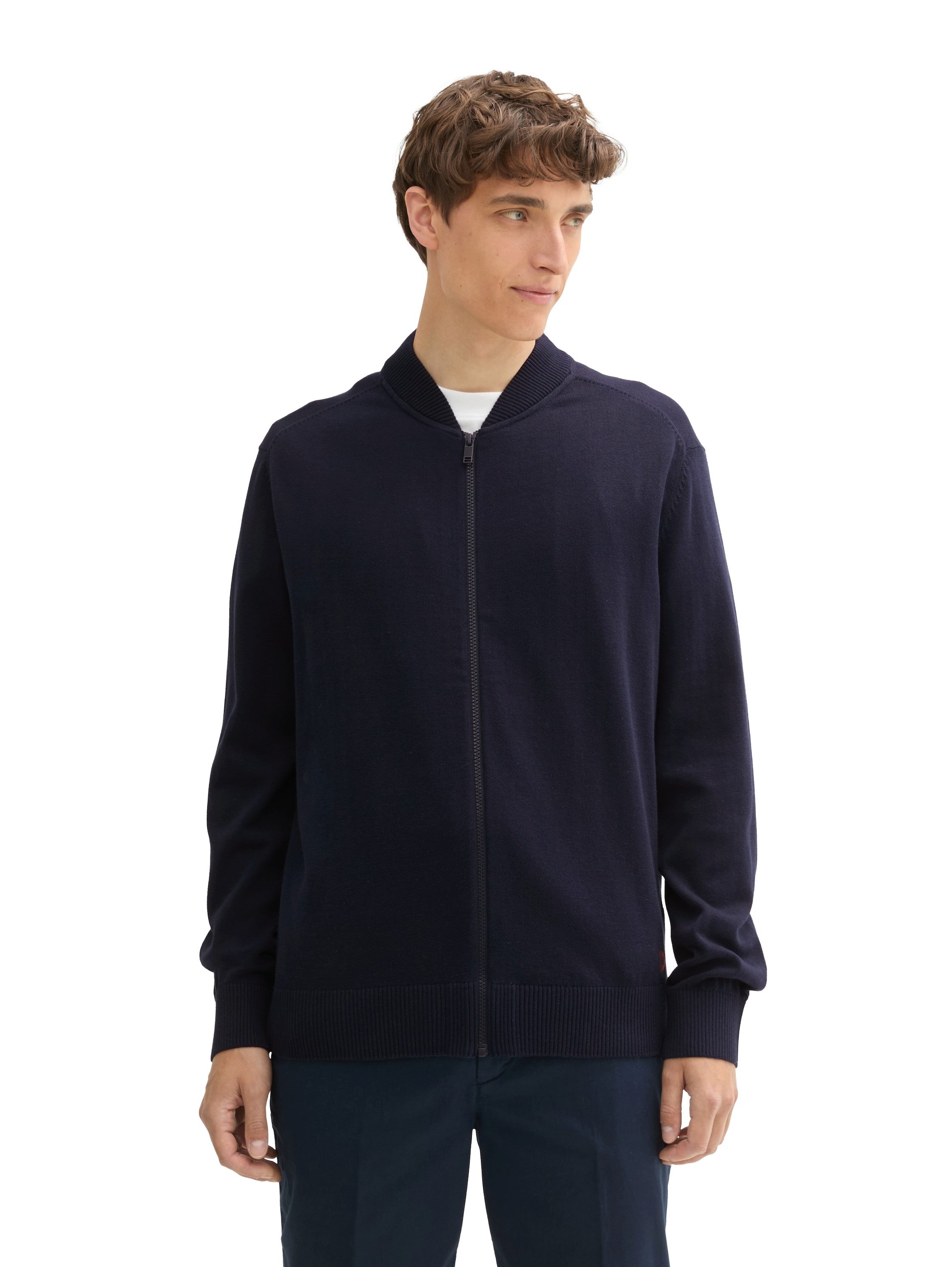 TOM TAILOR Denim Strickjacke mit Reißverschluss günstig online kaufen