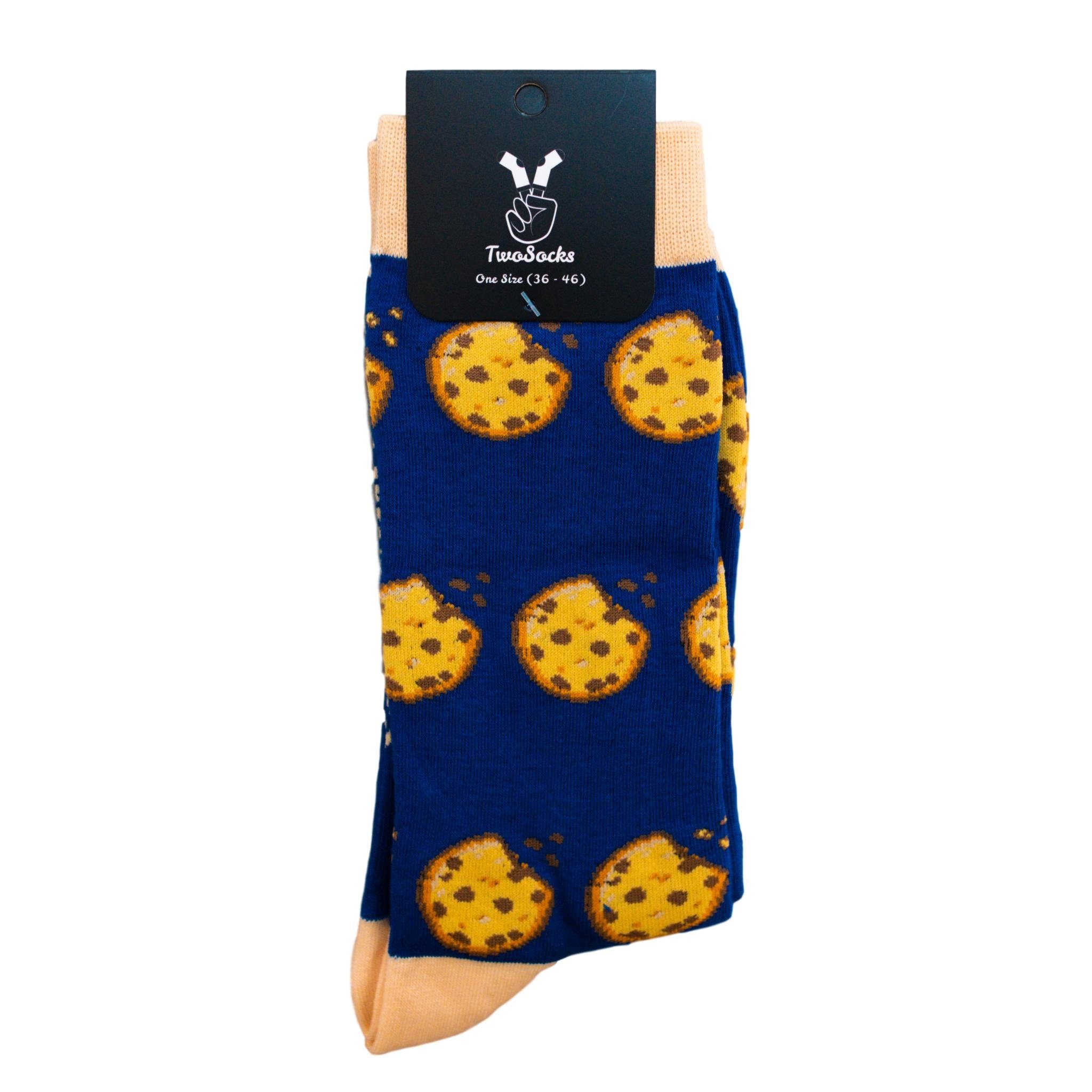 Freizeitsocken Damen, TwoSocks Herren Cookie lustige Einheitsgröße Socken Socken &
