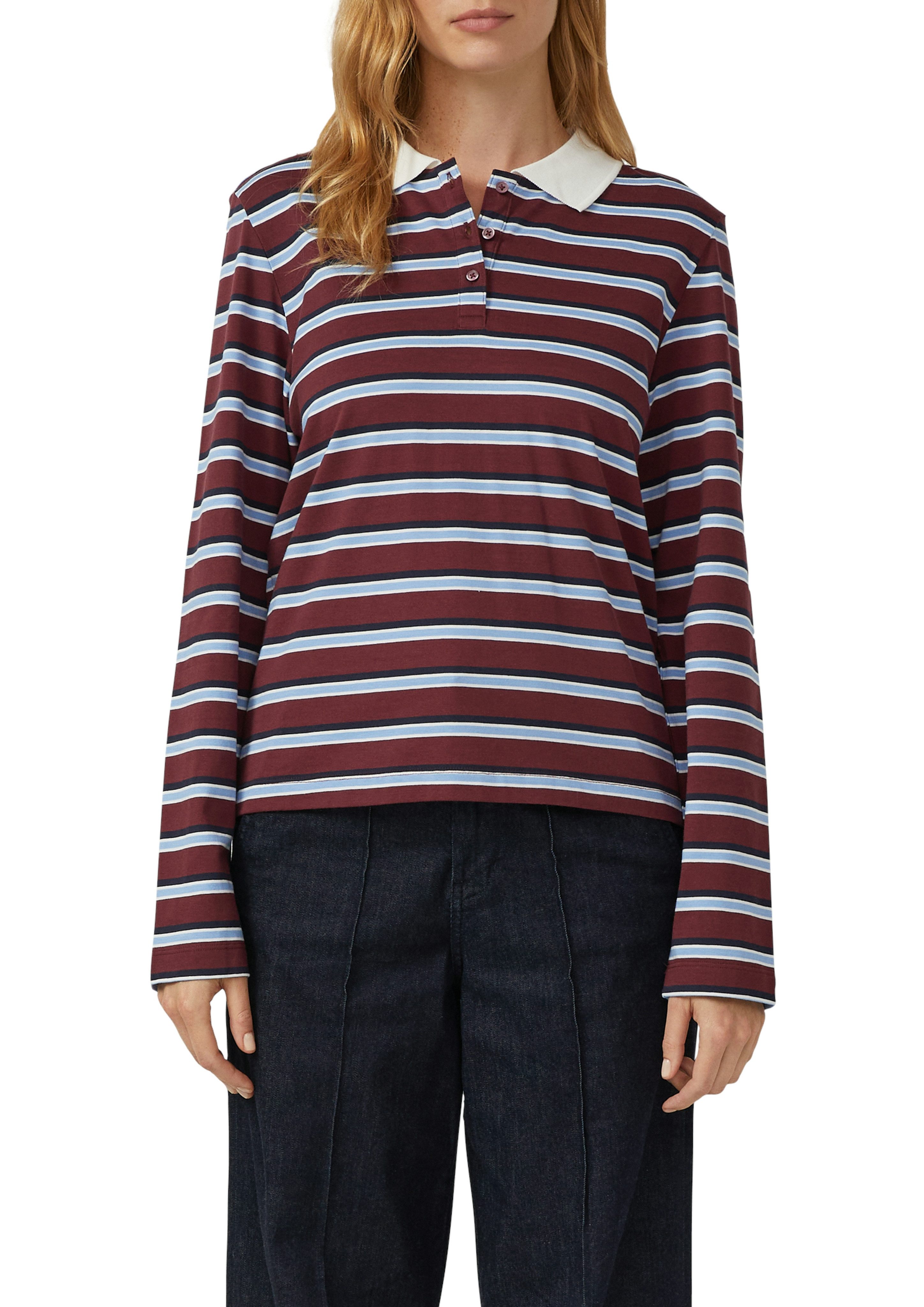 s.Oliver Poloshirt Langarm, mit Streifen günstig online kaufen