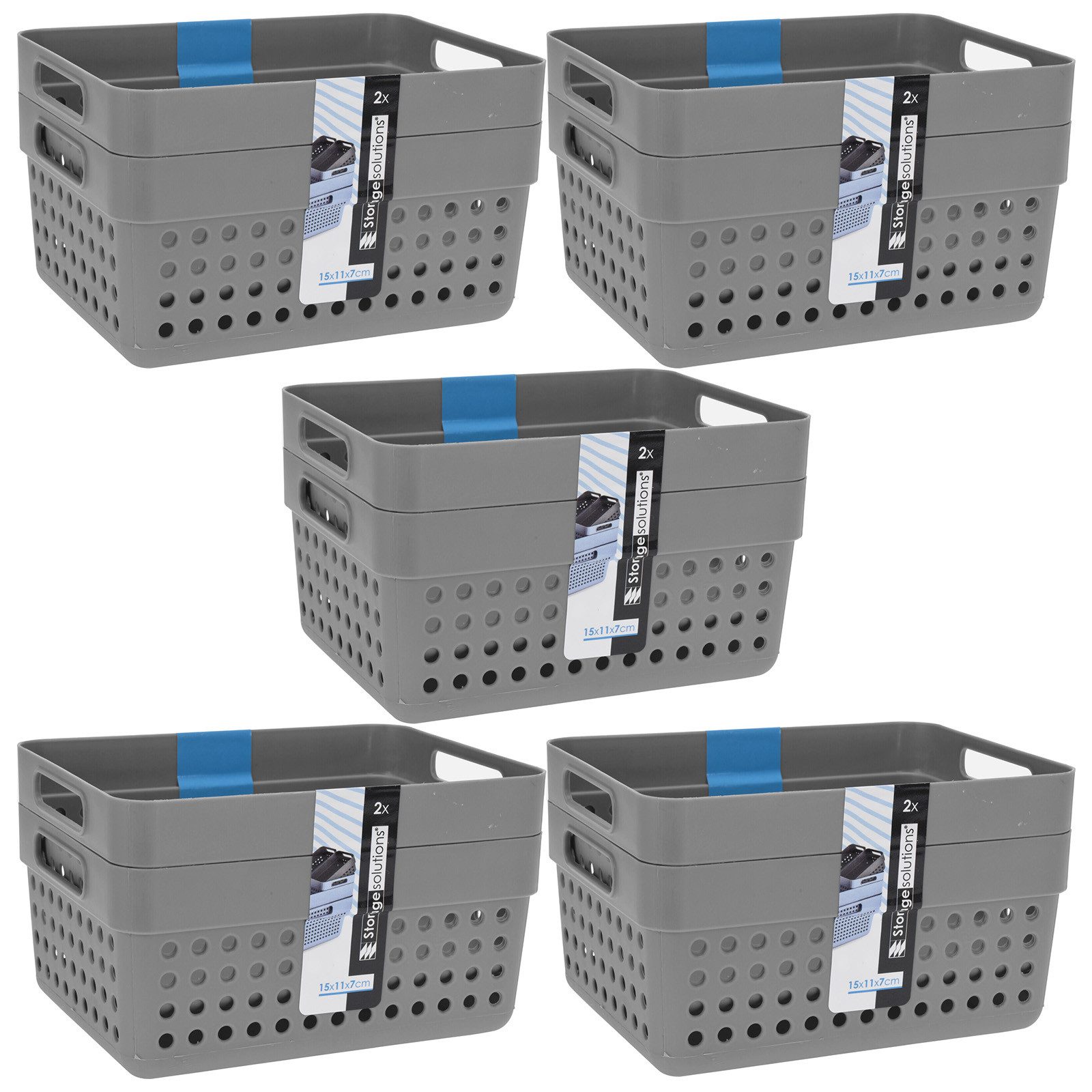 Koopman Aufbewahrungskorb Kleinteilekiste 17x11x7cm Kunststoff 3 Farben 10e günstig online kaufen