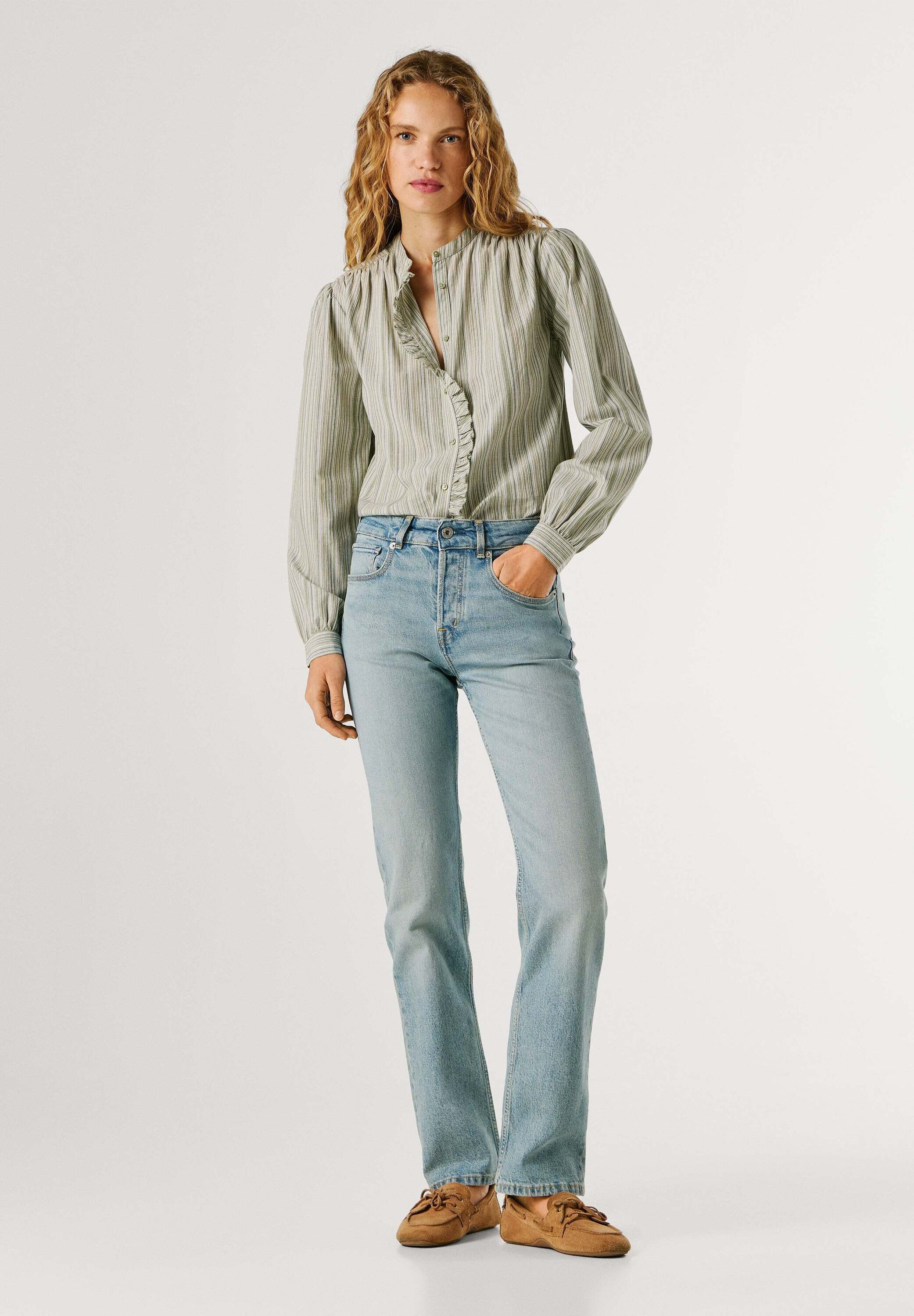 Pepe Jeans Straight-Jeans trousers STRAIGHT MW ARROW SUMMER STONE