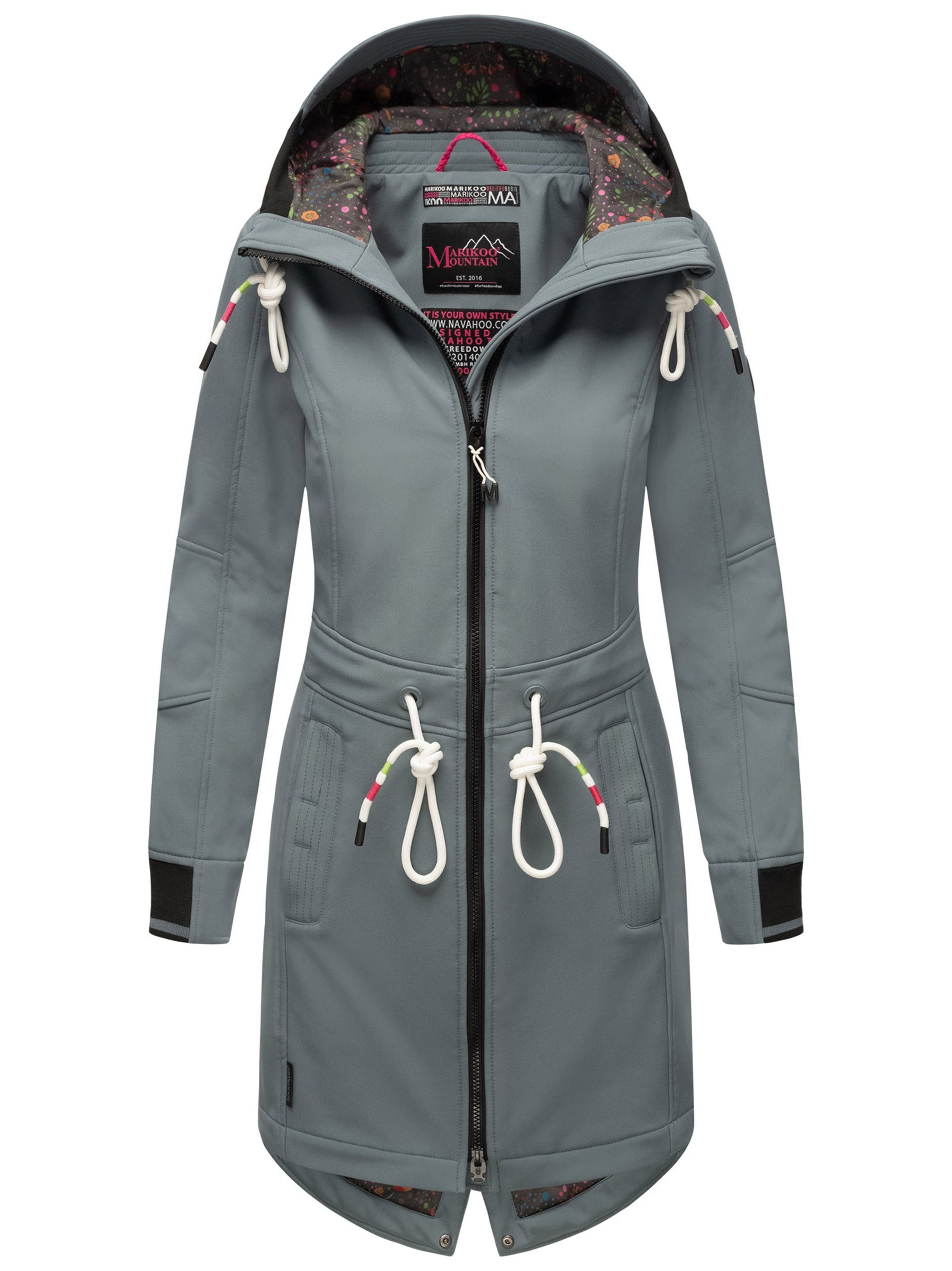 Marikoo Softshelljacke Mount Furnica mit hochschließendem Kragen