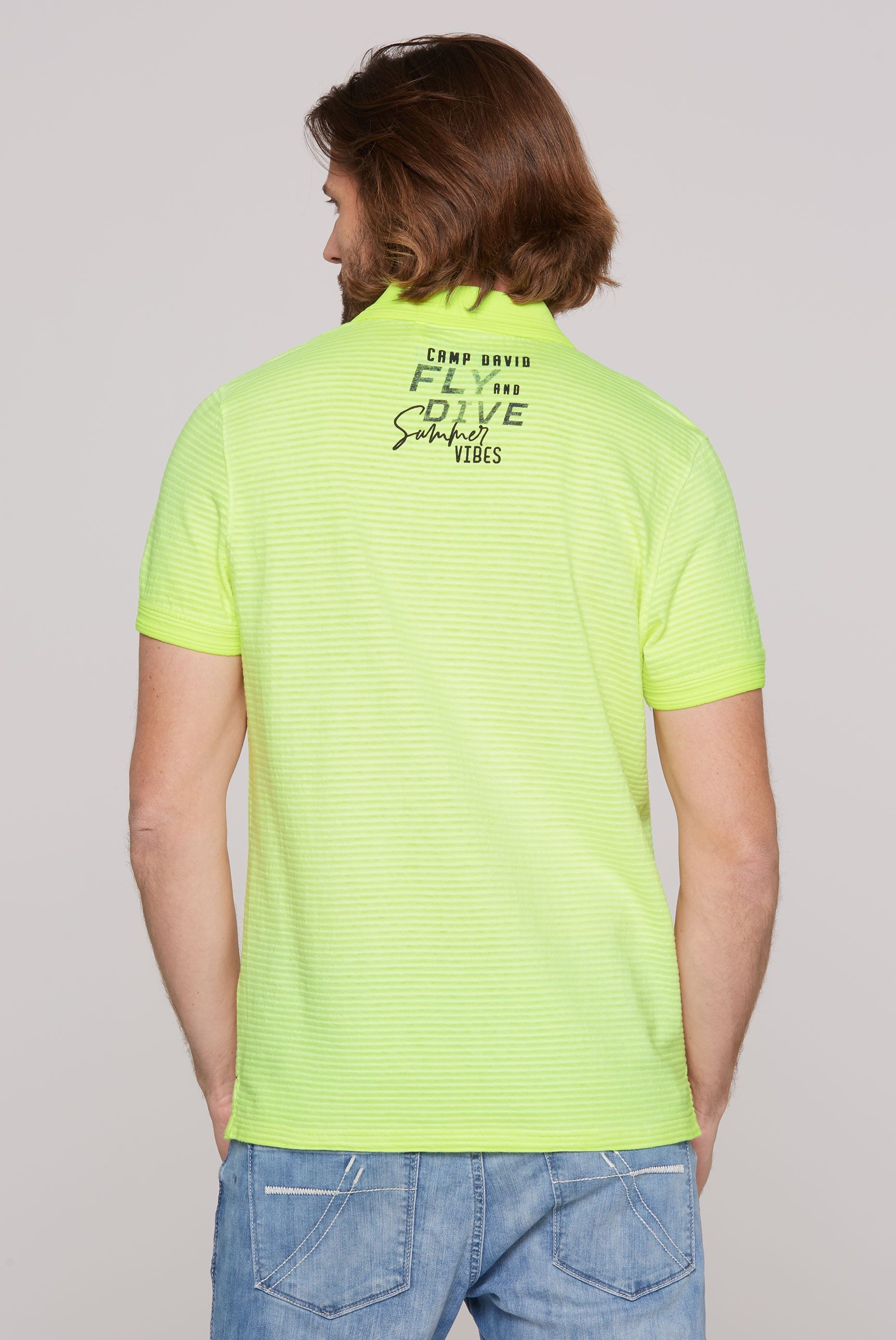 CAMP DAVID Poloshirt mit Logo Print günstig online kaufen