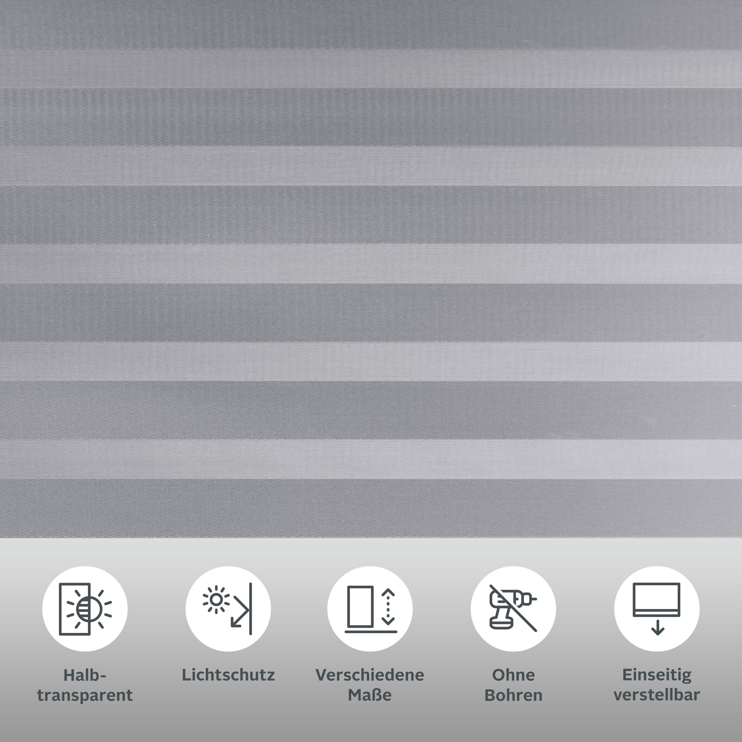 Doppelrollo Dark, my home, Lichtschutz, ohne Bohren, freihängend, Klemmfix, Klemmfix, Fixmaß, strukturiert, uni, monochrom, basic, Klemmträger