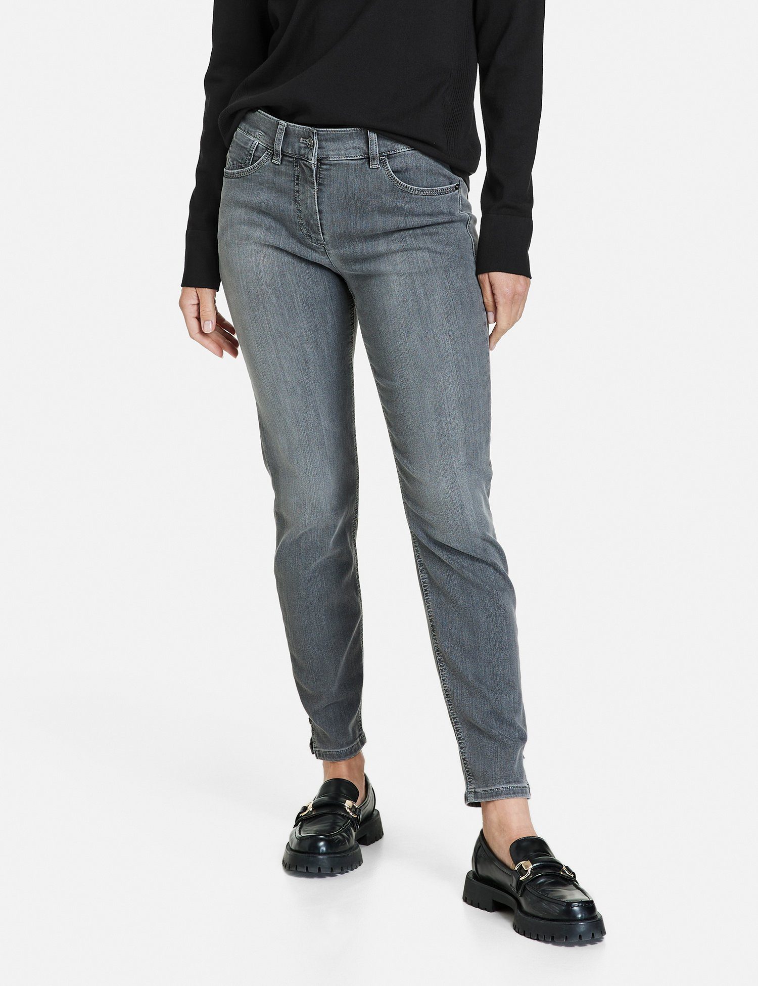 GERRY WEBER Jeans mit Anthra CROPPED BEST4ME Denim 7/8-Jeans use 5-Pocket