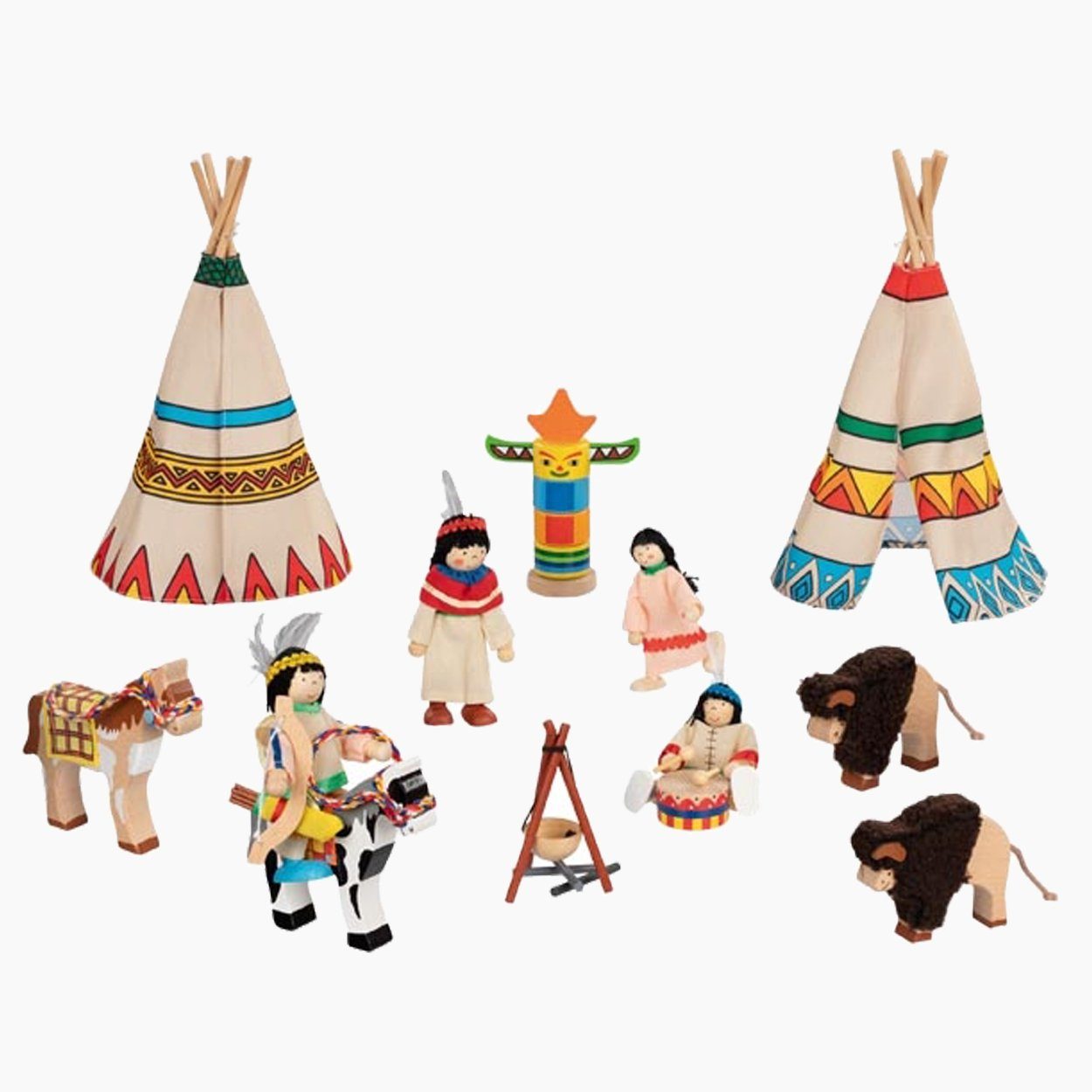 goki Biegepuppe Biegepuppen Ureinwohner Nordamerikas (packung, 14-tlg., spar set), handgefertigt und von hoher Qualität.