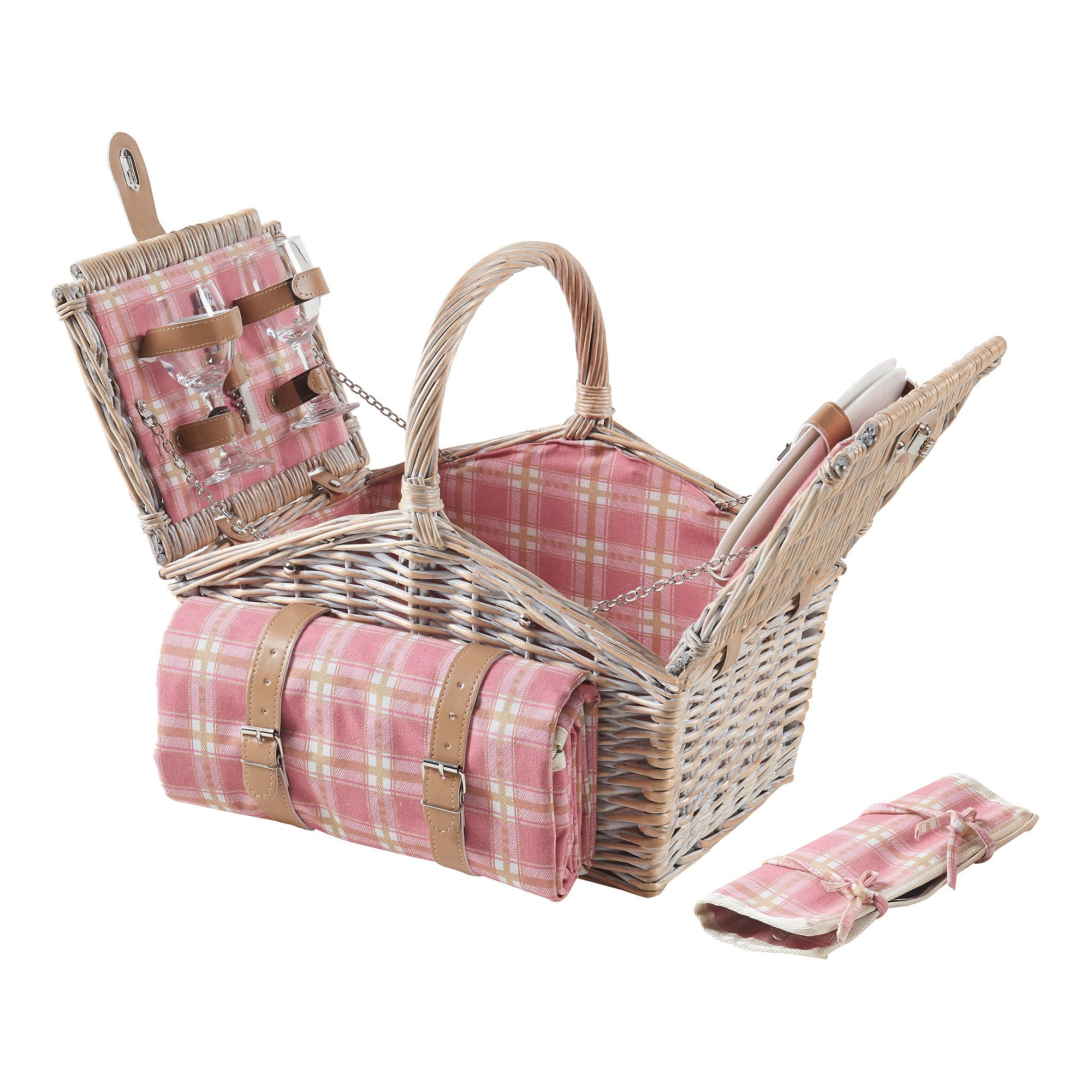 casa.pro Picknickkorb (Komplettset), »Bucchianico« Weidenkorb für 2 Persone günstig online kaufen