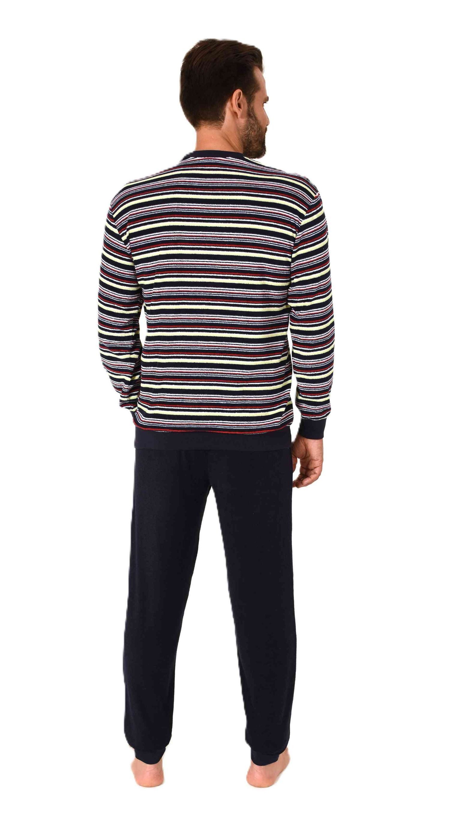 Normann Pyjama Herren langarm Frottee Schlafanzug günstig online kaufen