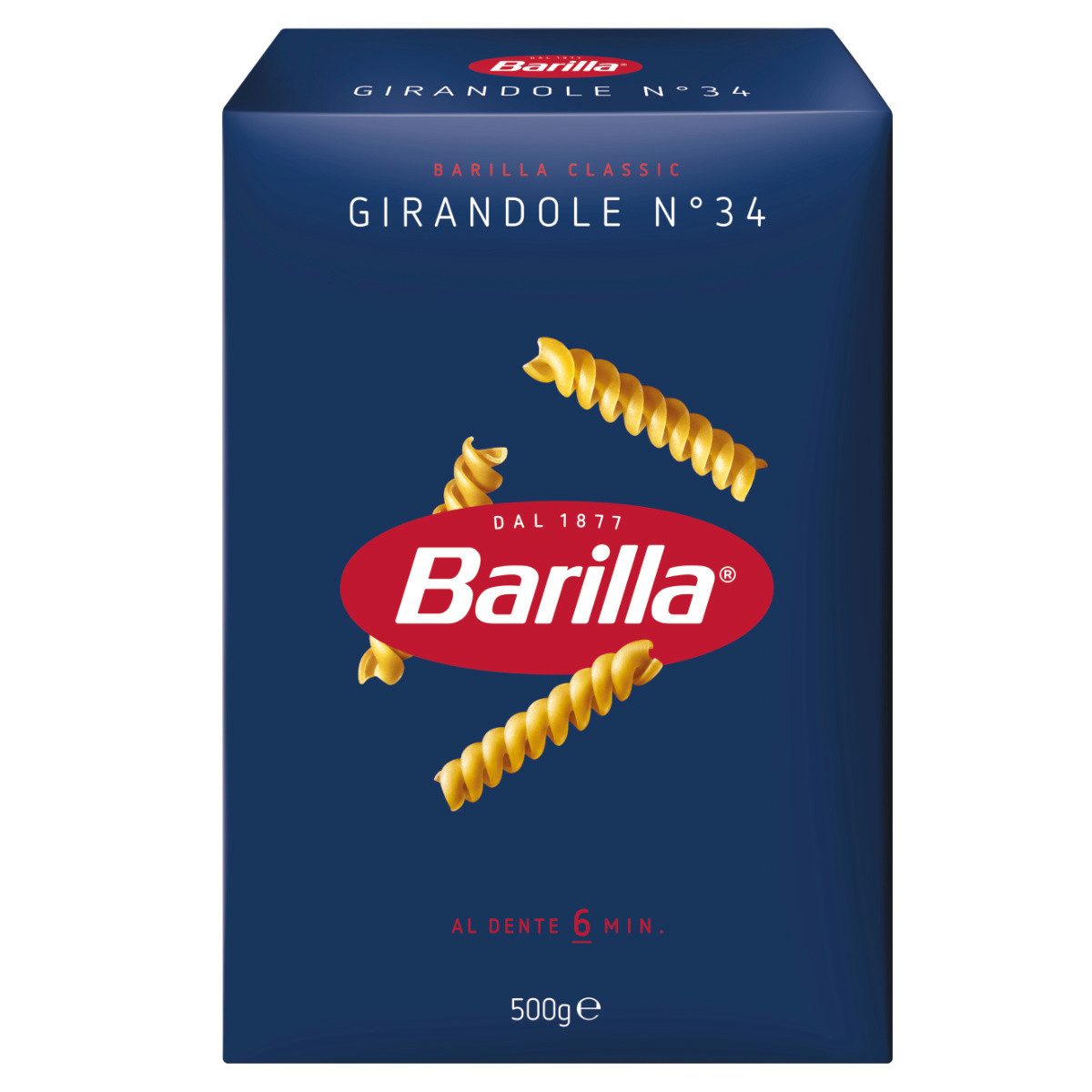 Barilla Nudeln, Barilla Girandole Nr. 34 kurze Pasta aus Hartweizengrieß 500g