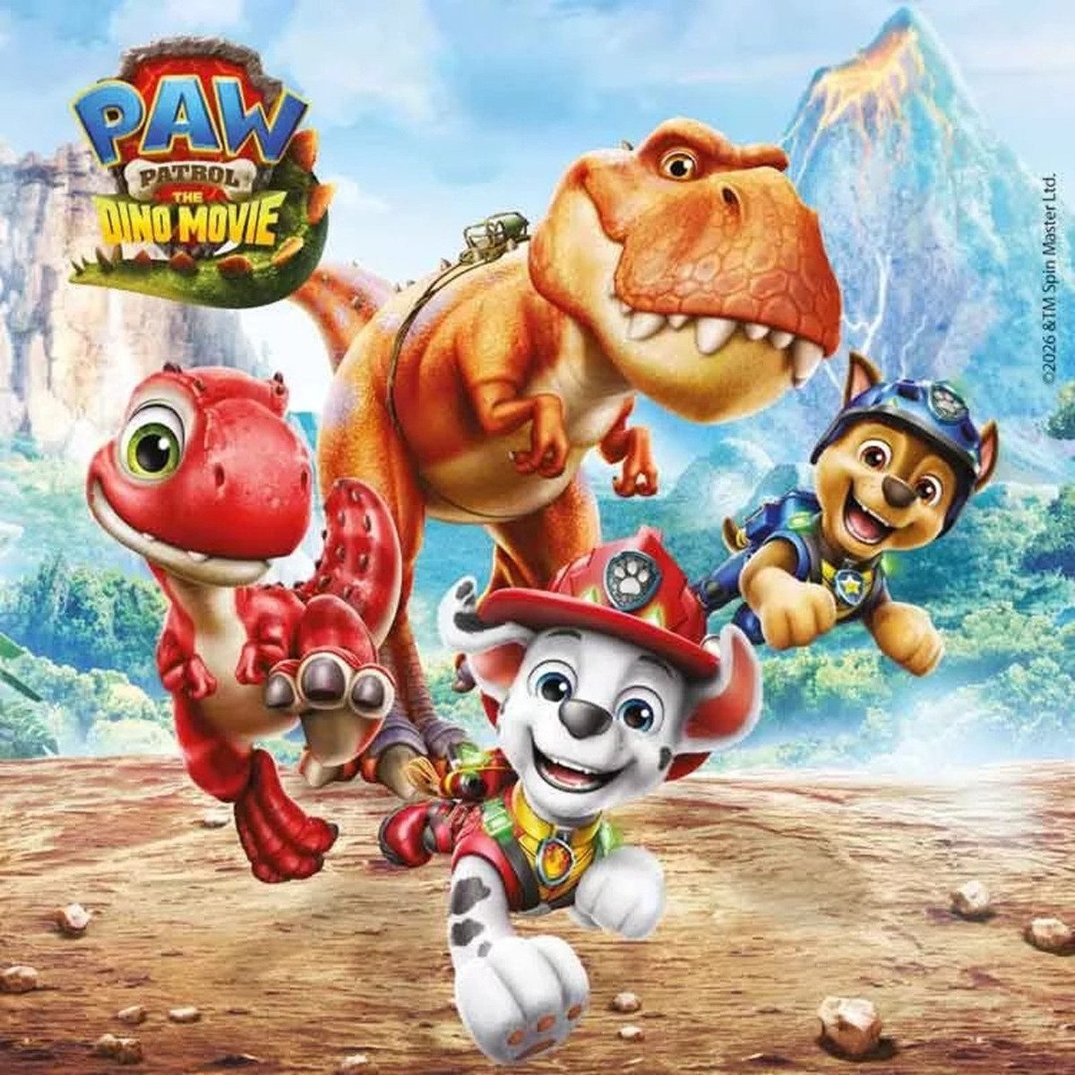 PAW PATROL Papierserviette PAW Patrol Dino Movie Servietten 20 Stück, 33x33 cm
