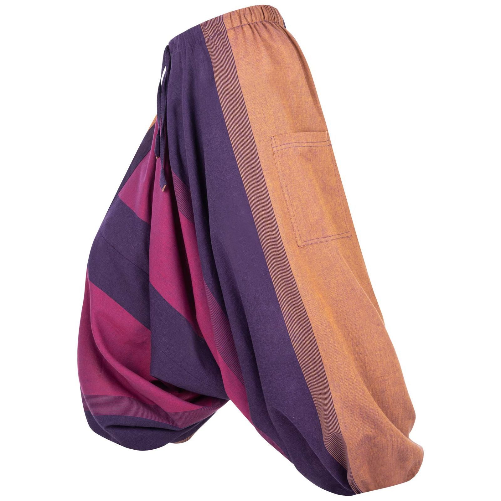 KUNST UND MAGIE Haremshose Unisex Haremshose onesize Bunt Hippie Goa Fair Boho Baggy Pluder-Hose