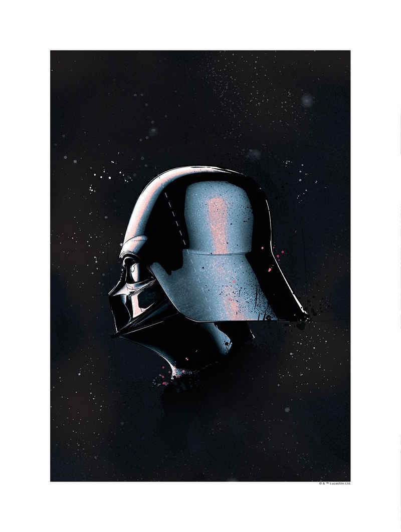 Komar Poster Star Wars Classic Helmets Vader, Star Wars (1 St), Kinderzimmer, Schlafzimmer, Wohnzimmer