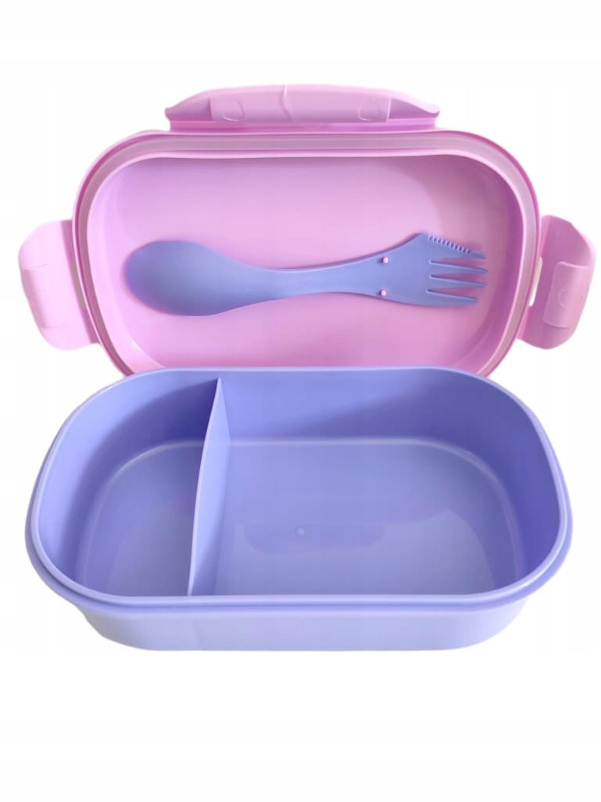 Festivalartikel Lunchbox Frozen Lunchbox + Besteck, 2 Fächer, Anna & Elsa, 20x12x6,5cm