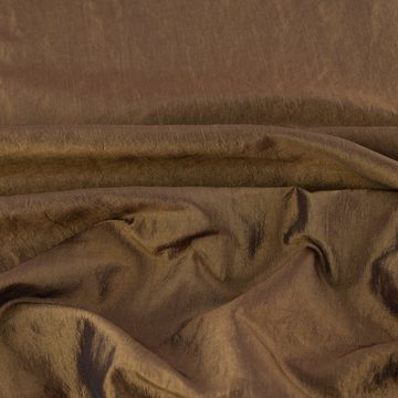 SCHÖNER LEBEN. Stoff Taftstoff Crushed Bekleidungsstoff einfarbig goldfarbig 1,40m Breite, pflegeleicht