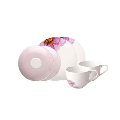 Villeroy & Boch Kaffeeservice Rose Garden Kaffeeset 6tlg. EC (6-tlg), 2 Personen, Porzellan