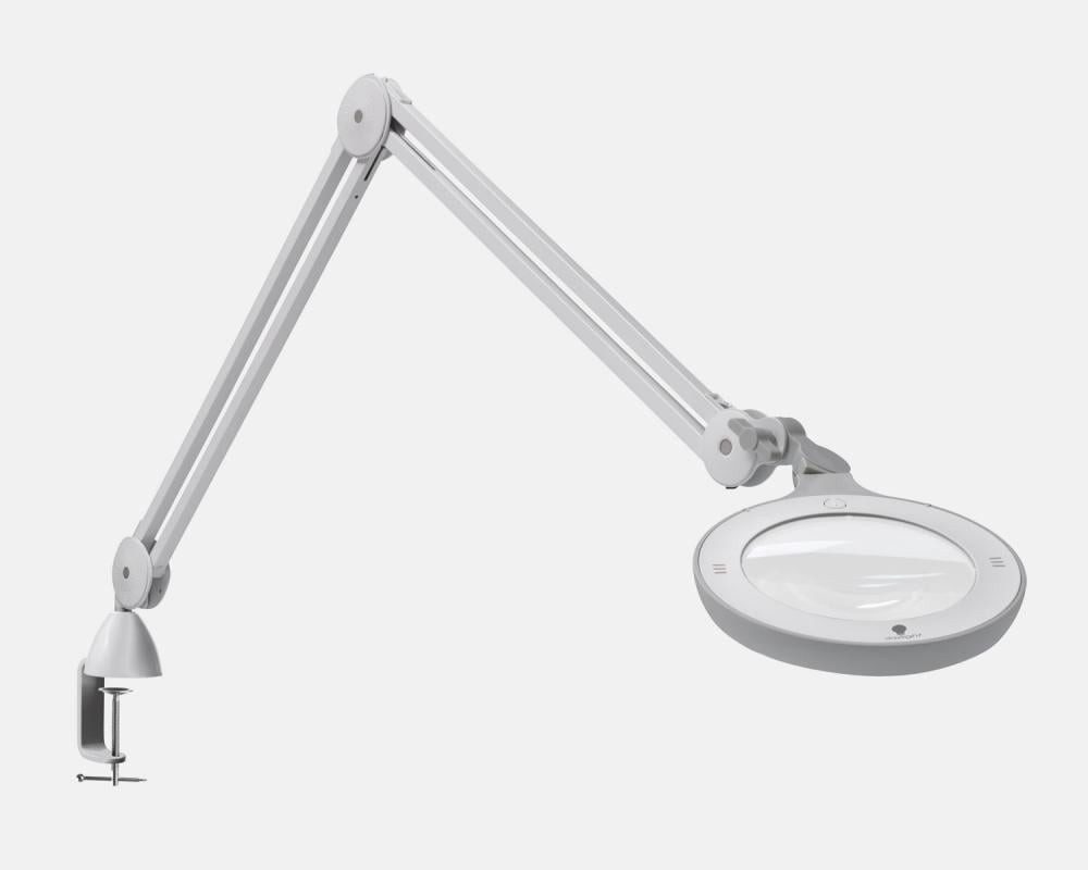 Daylight LED Arbeitsleuchte - Omega 5 Lupenleuchte mit 2 Glaslinsen 3D + 5D, dimmbar