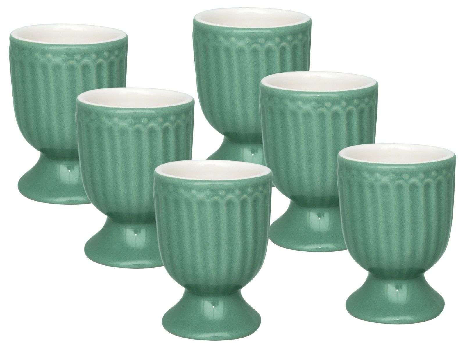 Greengate Frühstücks-Set Alice Подставки для яиц dusty green 6,5 cm Set6