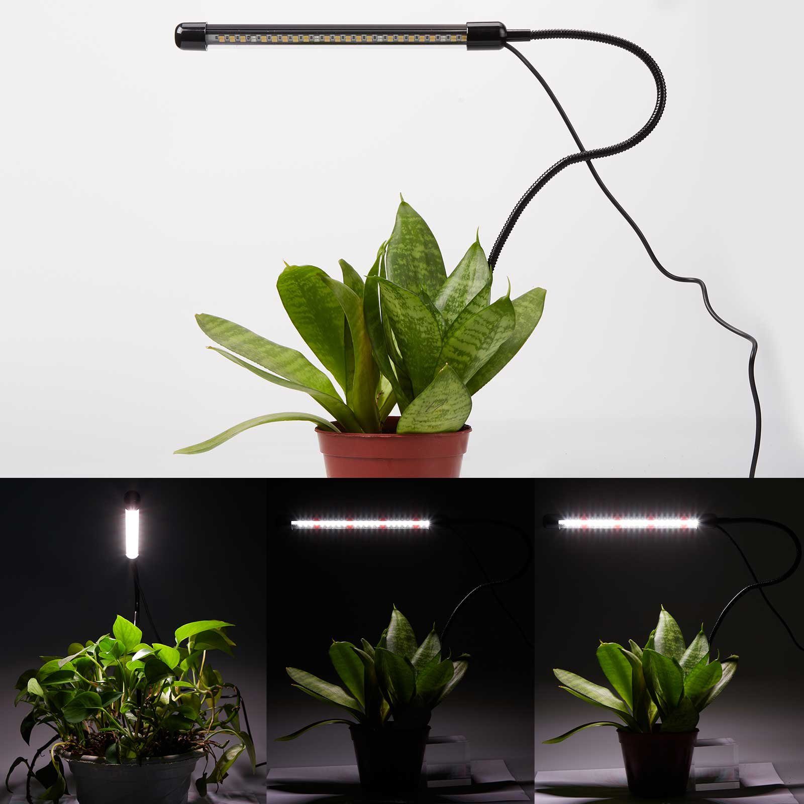 Dimmbar, Timer Sukkulente, LEDs, 360° Weiß, Rot, Zimmerpflanzen Rosnek Setzlinge Blume Pflanzenlampe für 8Rot+40Weiß flexibel,