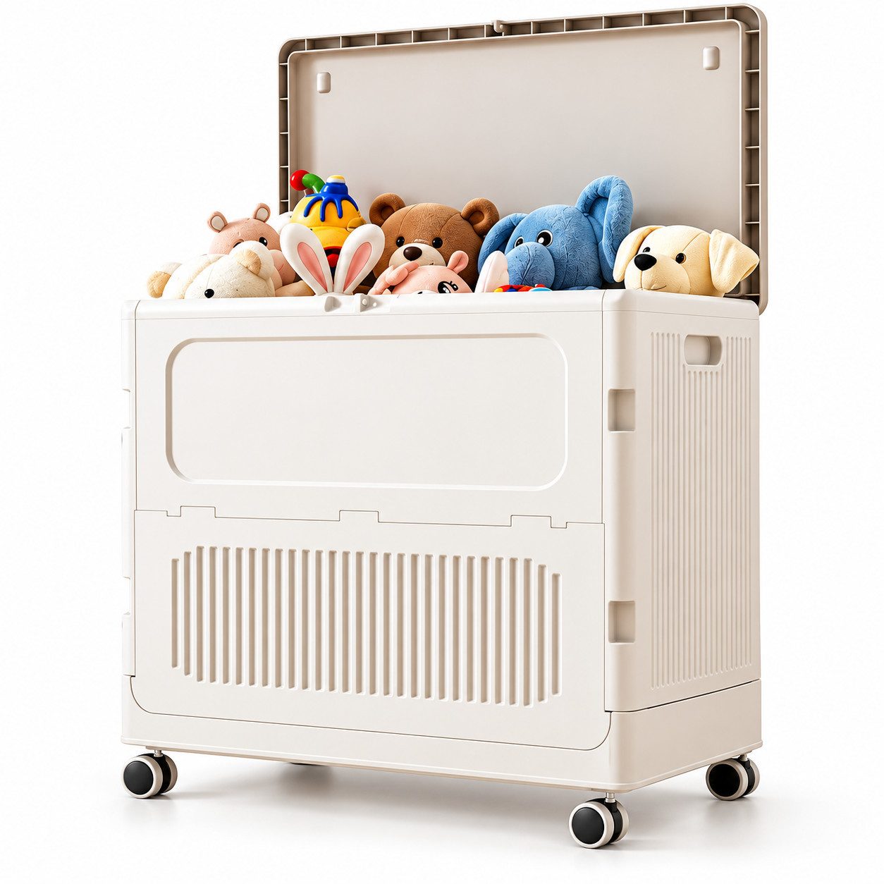 PLANEXPERT Aufbewahrungsbox Großer faltbarer Aufbewahrungsbox mit für Spielzeug Kuscheltiere (1 St., 1er-Pack), Großer Plastik …