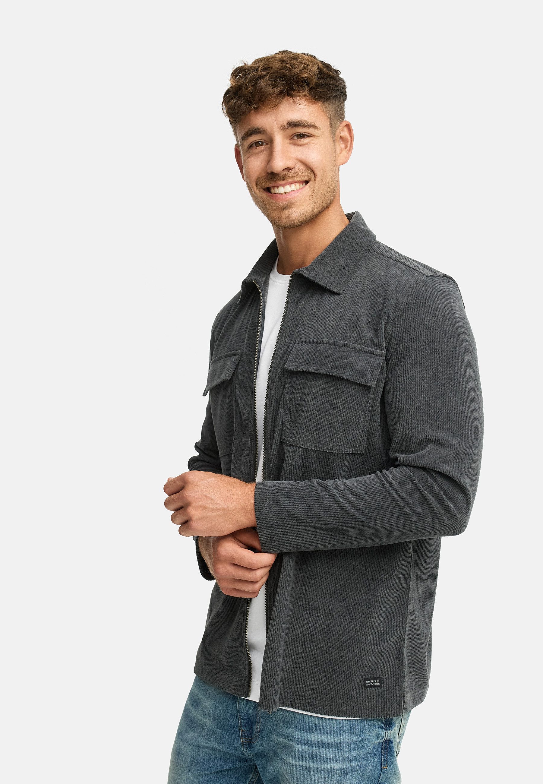 INDICODE Langarmhemd Herren INNemoto Zip Herrenhemd Langarm Leichtes Zip-Hemd mit Brusttaschen – Bild 3 von 5