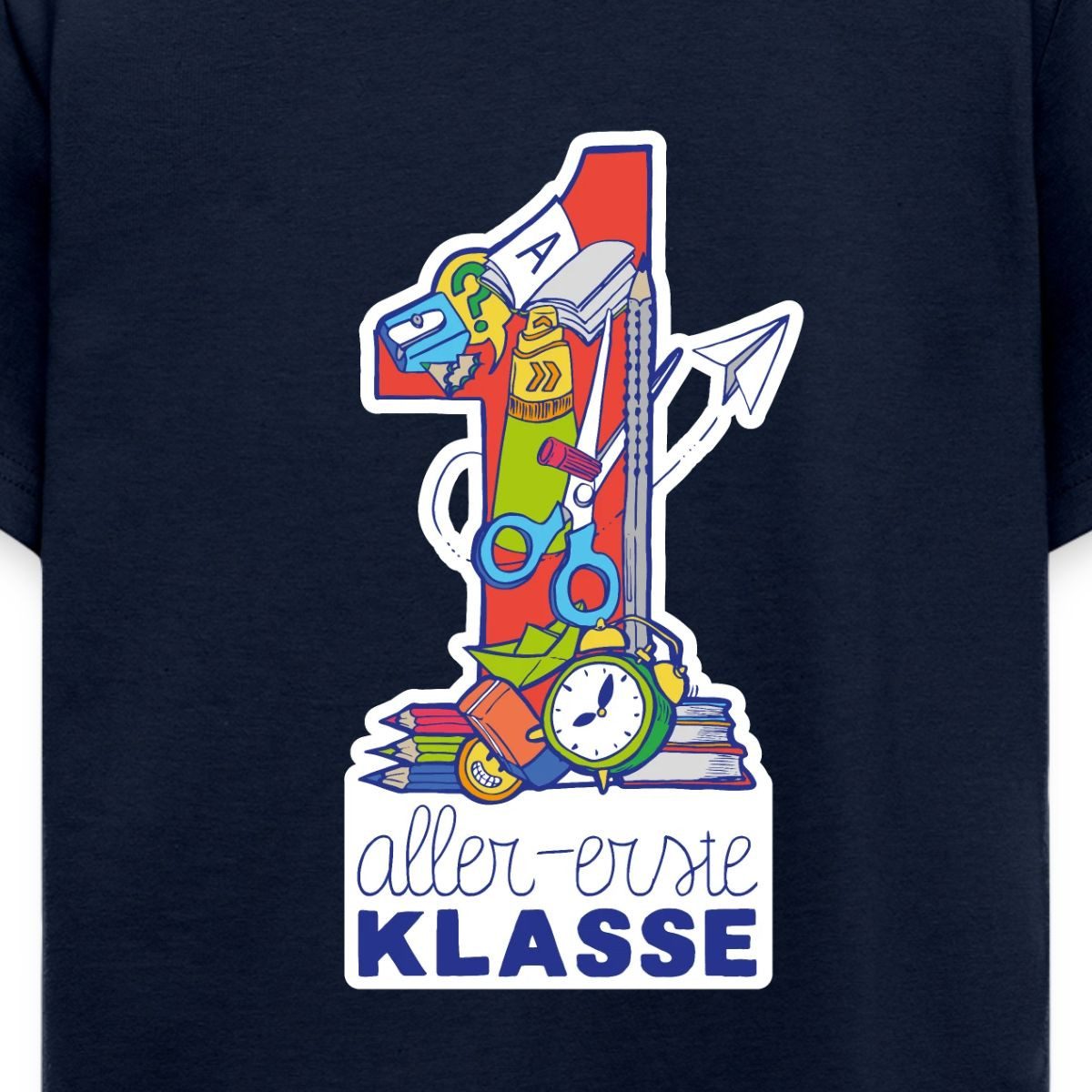 Spreadshirt T-Shirt Einschulung Schulkind Erste Klasse Kinder T-Shirt (1-tlg)
