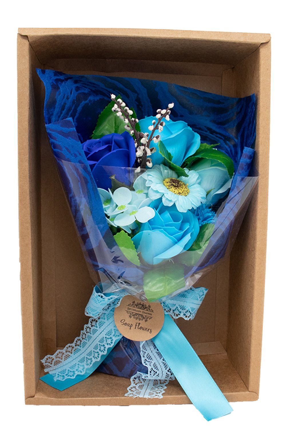 Blau Blumenstrauß Seifen-Set Seifenblumen Bouquet