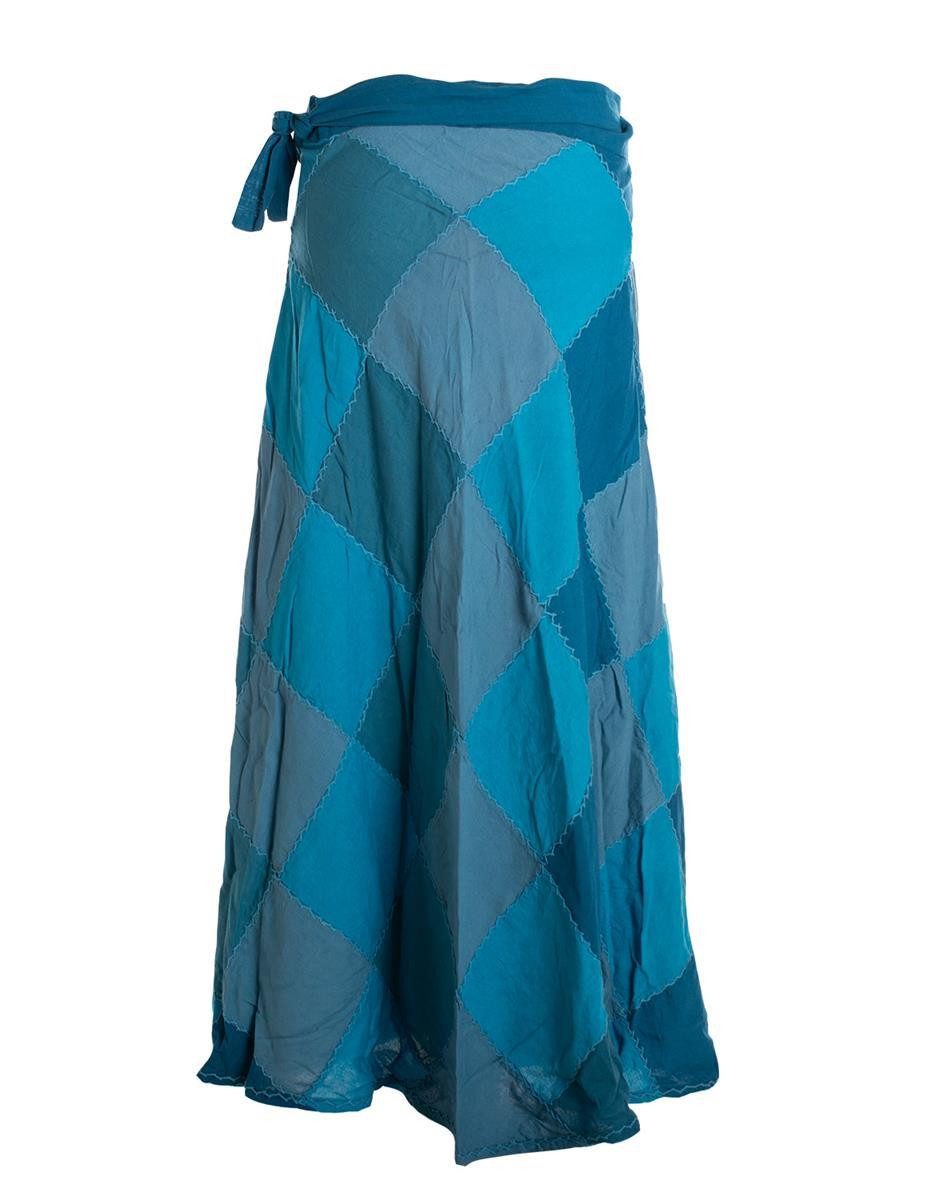 Vishes Wickelrock Langer Patchwork-Rock Wickel-Rock Wickel-Kleid günstig online kaufen