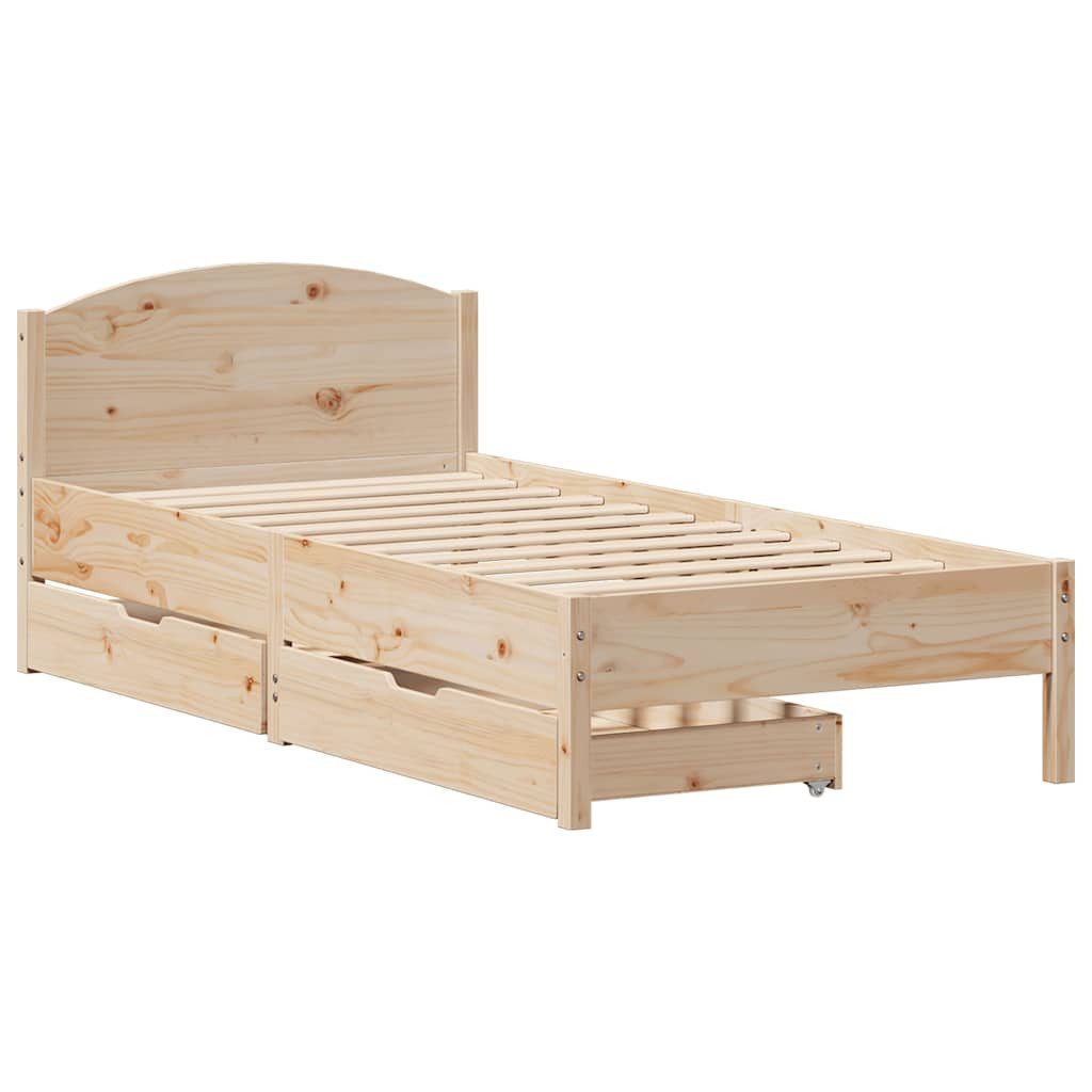vidaXL Bett Massivholzbett ohne Matratze 90x200 günstig online kaufen