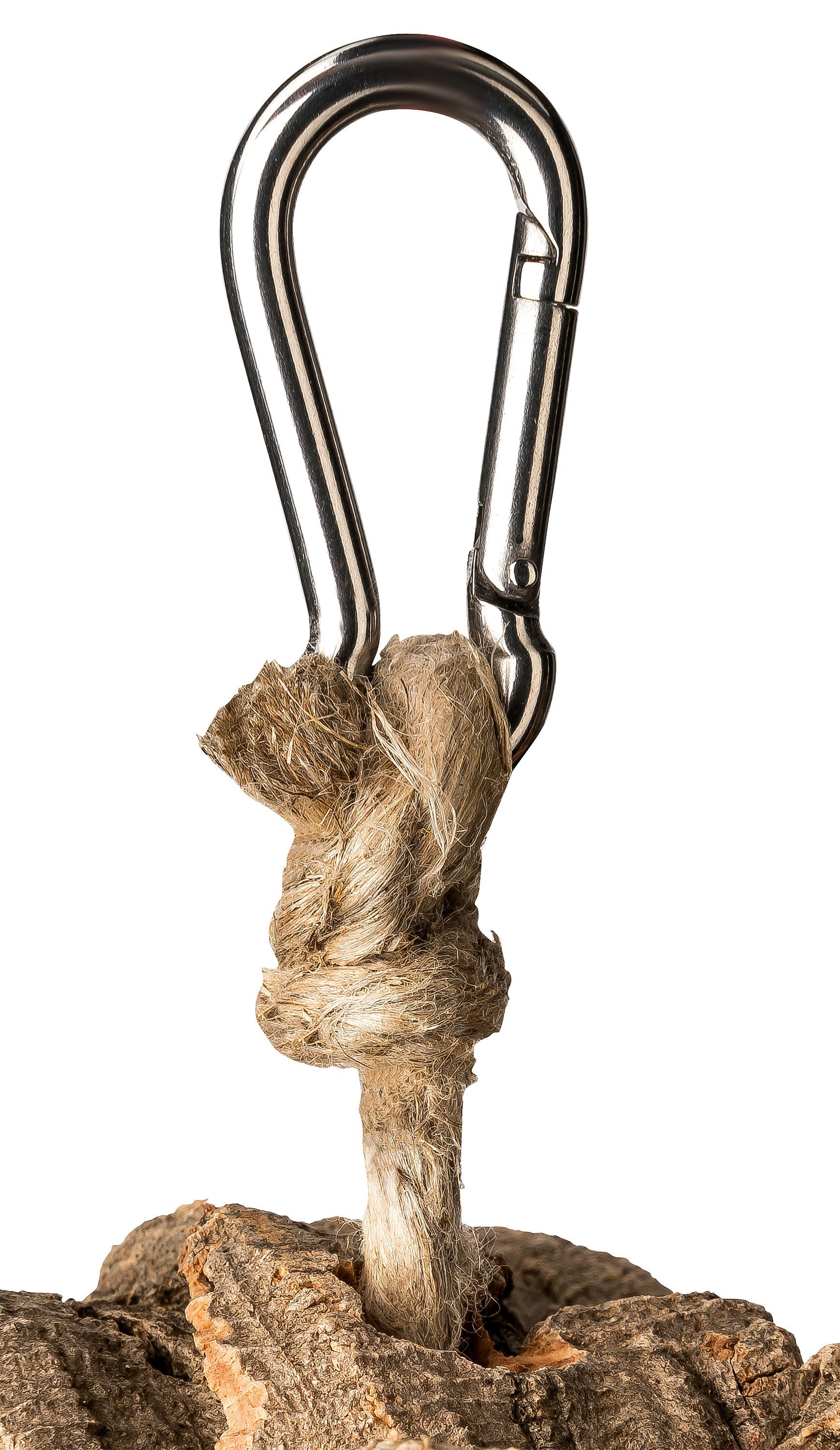 Kork-Deko.de Vogelspielplatz Knabberkette für kleine Käfige aus Naturkorkrinde, 25 cm, Zum Sitzen, Spielen & Knabbern