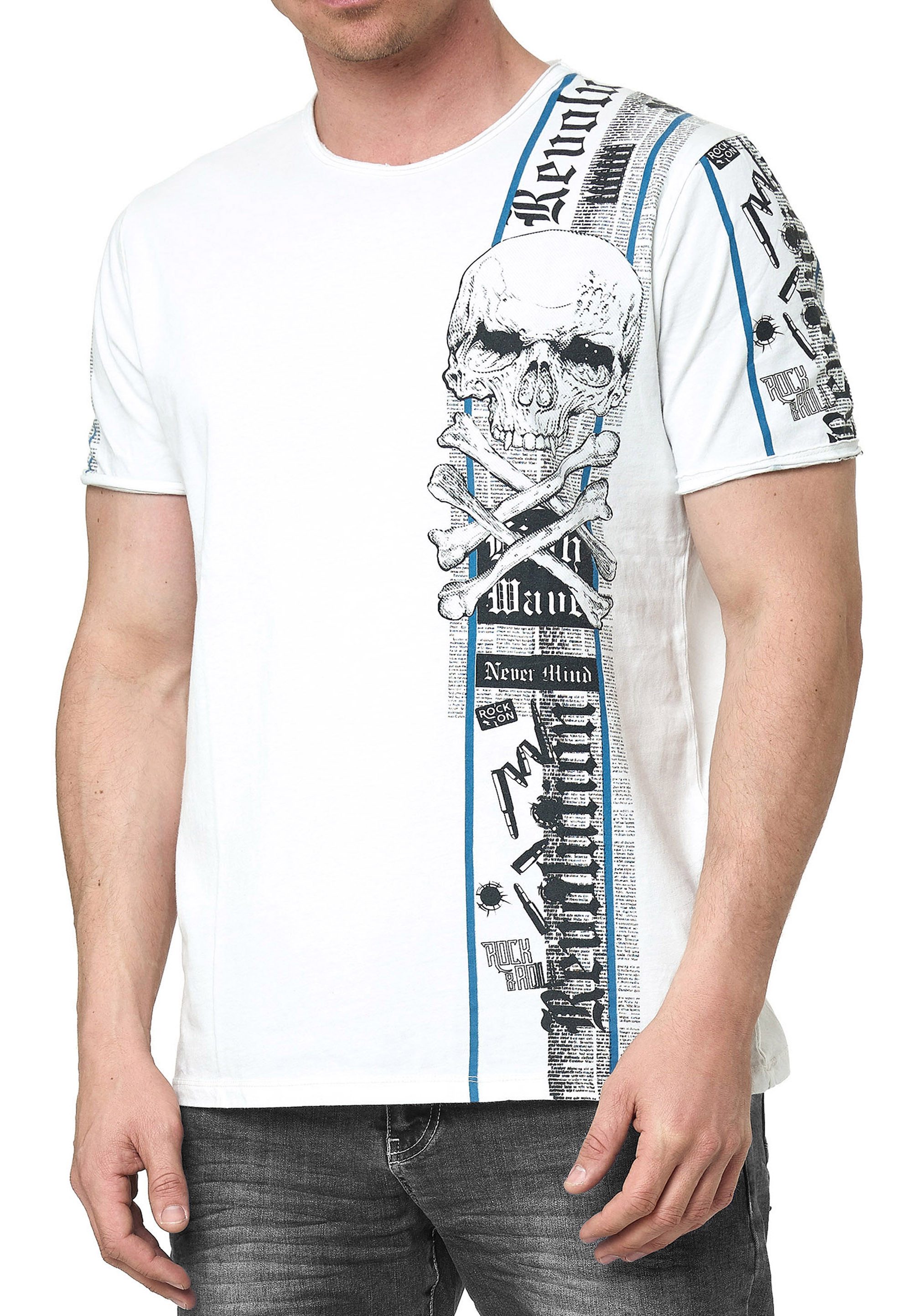 R-NEAL T-Shirt T-Shirt Verwaschen Regular Printed günstig online kaufen