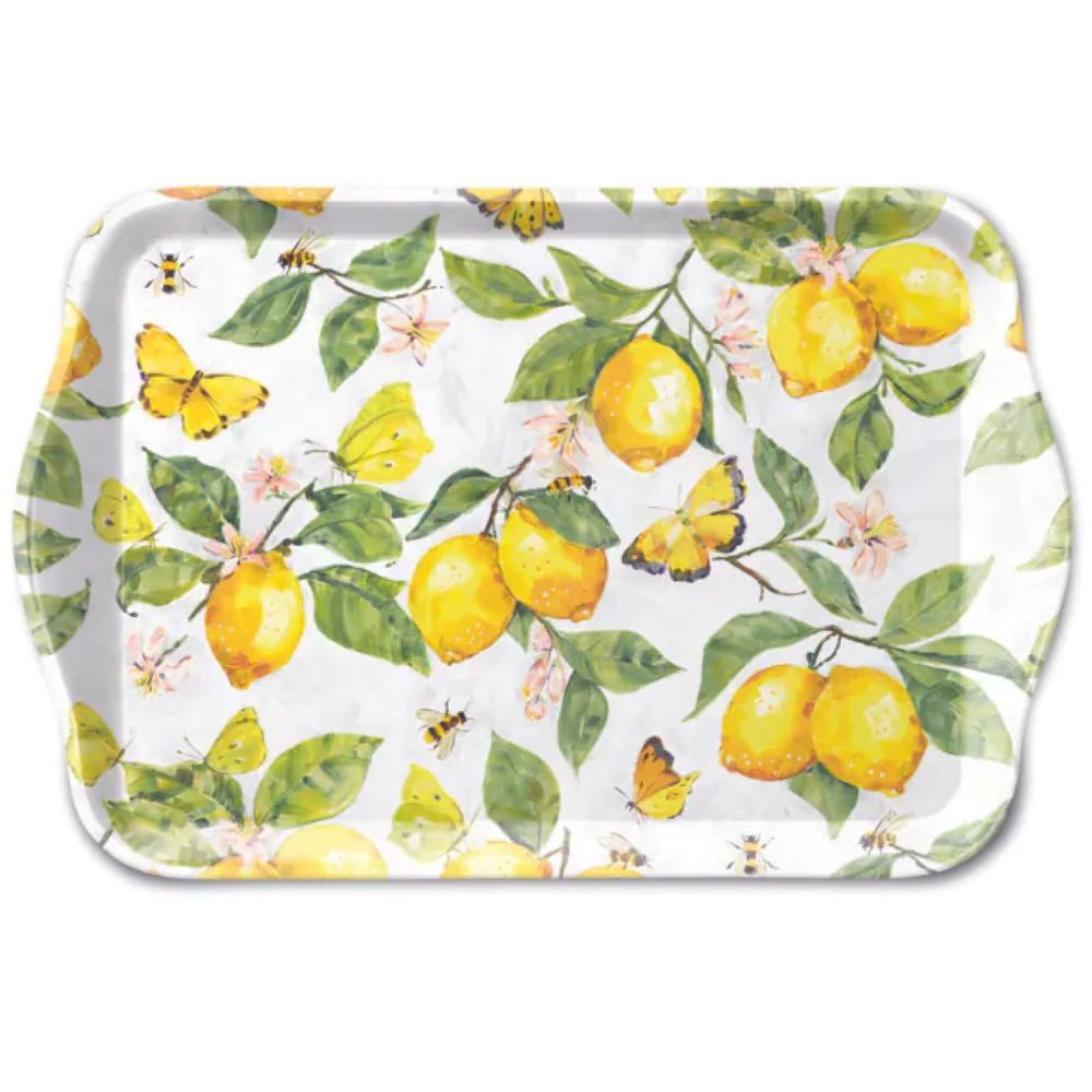 Ambiente Luxury Paper Products Tablett Dekotablett, Serviertablet, Essen, Planzen, Blumen, Tiere, Vogel, Melamin Tablett - Essen -Trinken Zitrone Kollektion, (1-tlg), Meer, Strand Sommer, Frühling, Herbst, Winter Kollektion