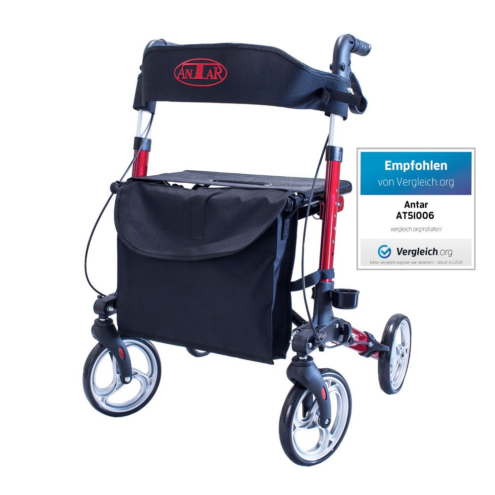 Antar Rollator Leichtgewicht Aluminium Faltbarer Reise Rollator